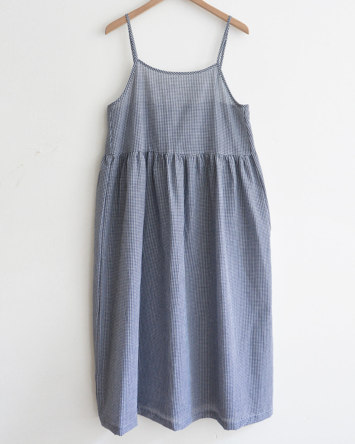 Makie Slip Dress Sally Navy Checks-Makie-Thistle Hill