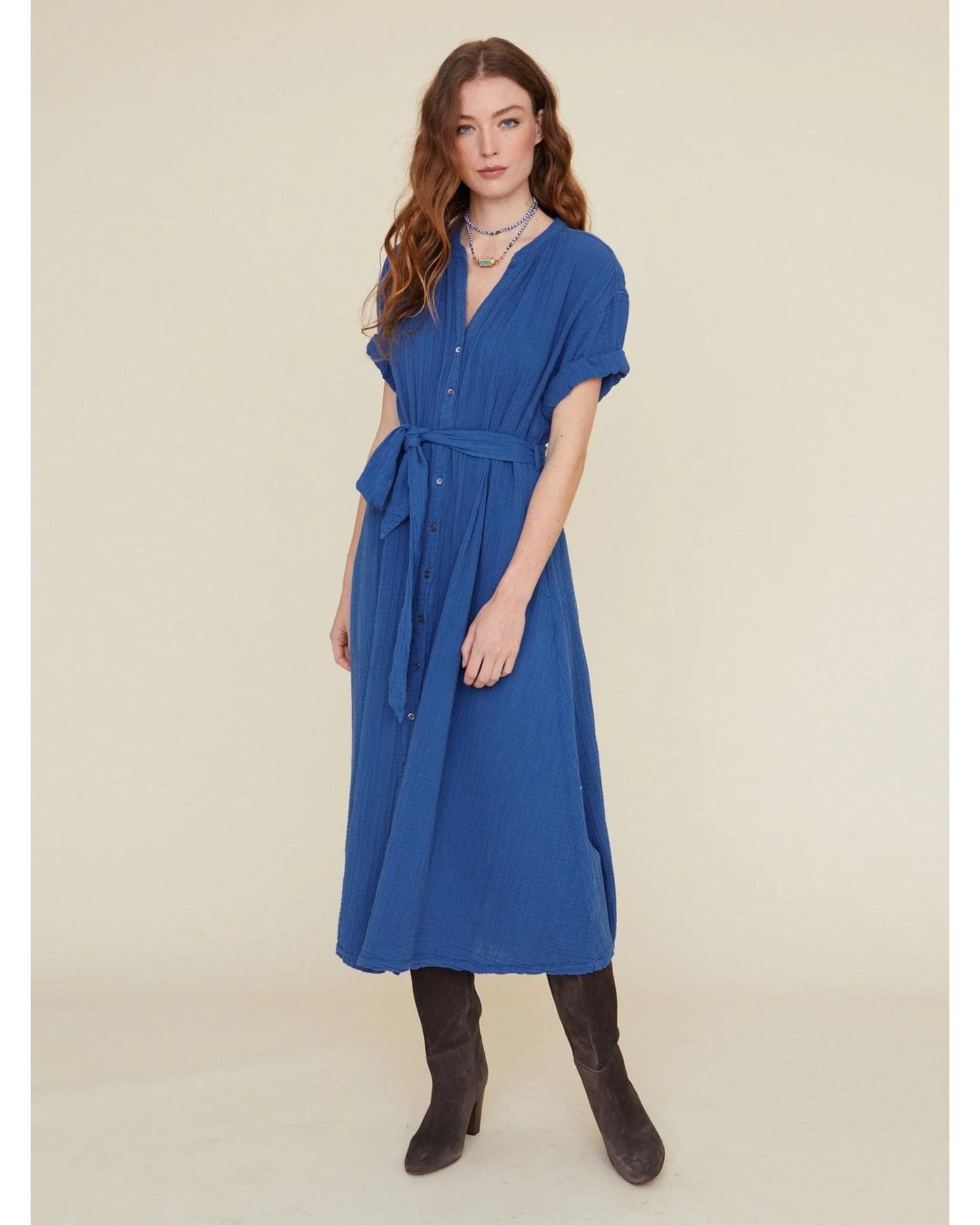 Xirena Cate Dress Port Blue