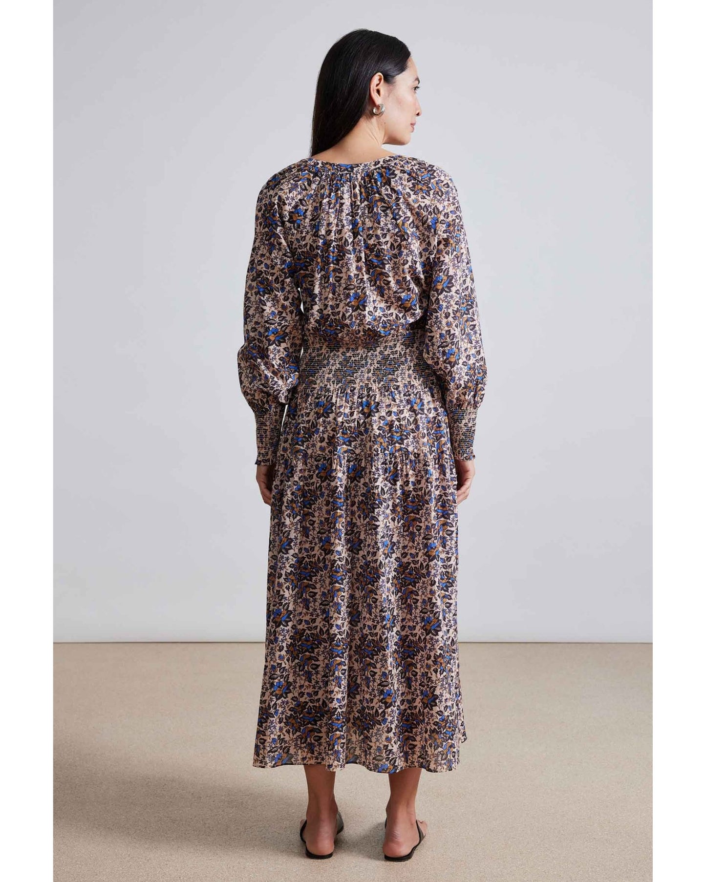 Apiece Apart La Ventura Maxi Dress Folk Foliage Light