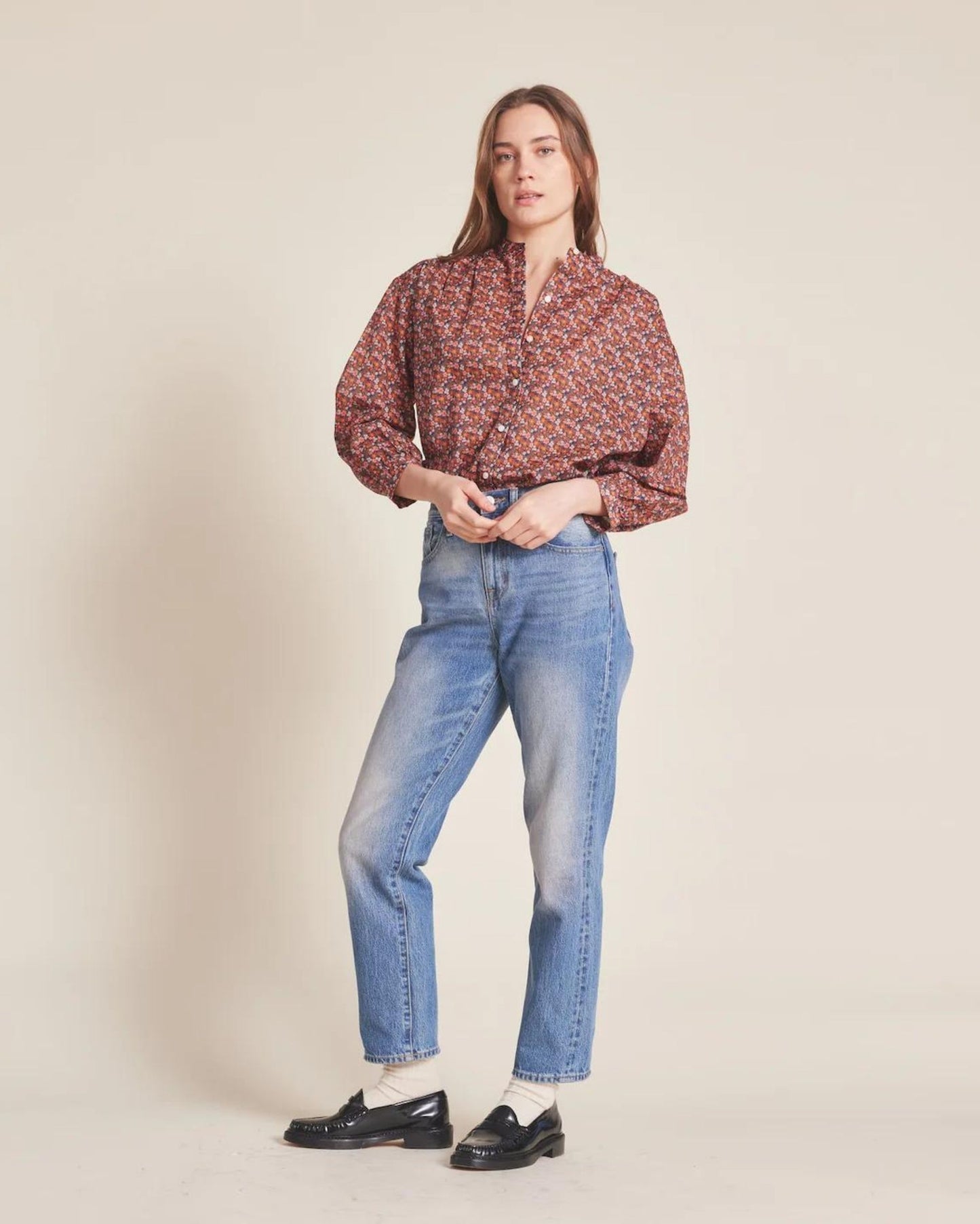 Trovata Lily Blouse Cardinal Ditsy