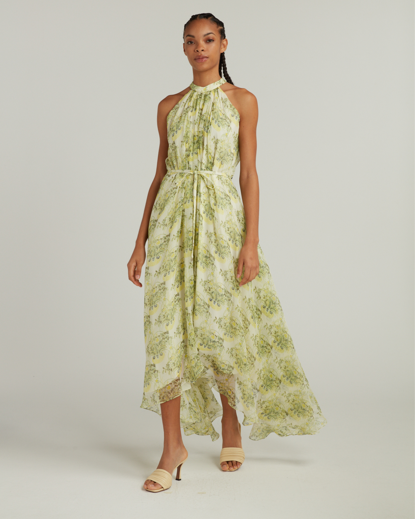 Saloni Irinia Dress Terrarium Lemon
