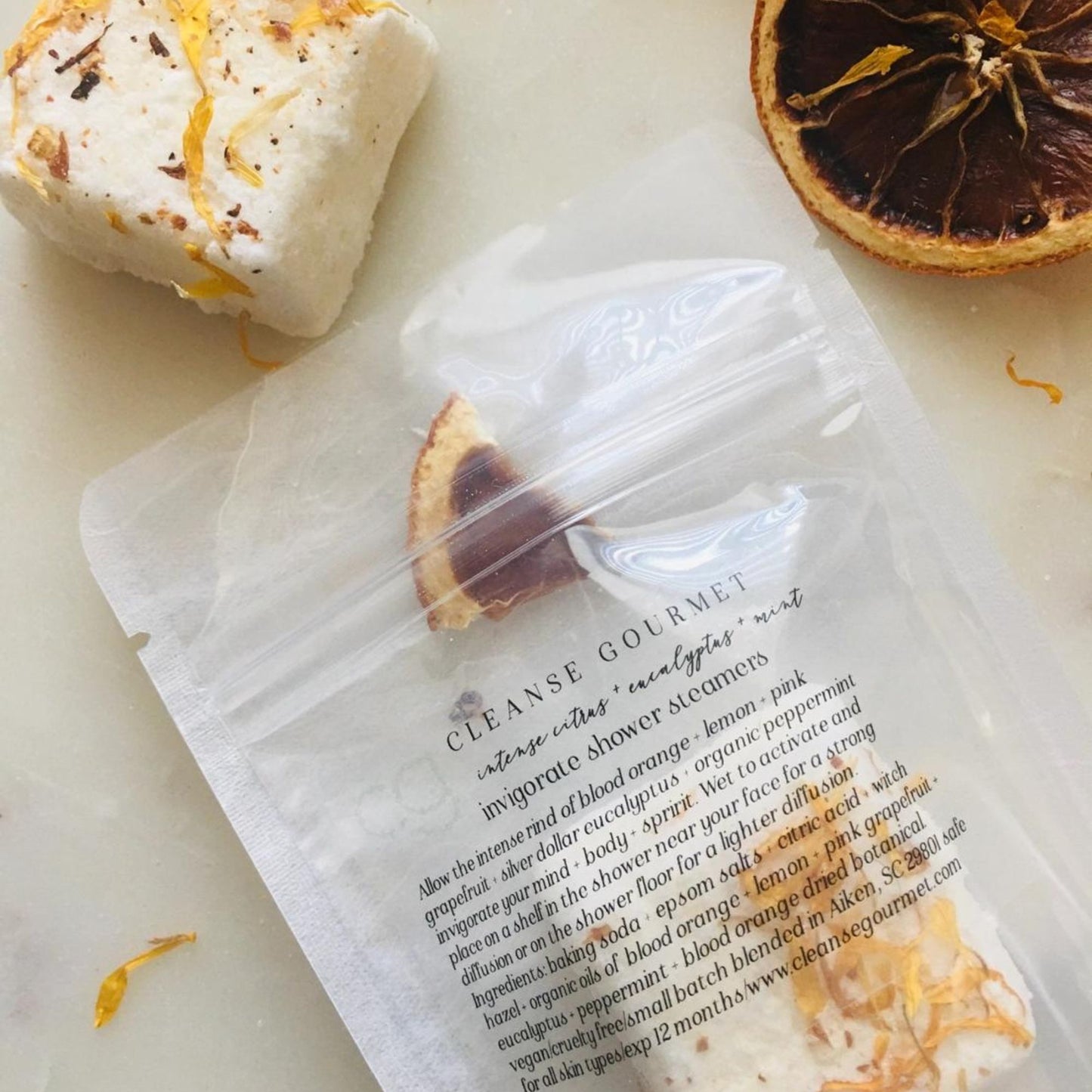 Cleanse Gourmet Invigorate Citrus Shower Steamers