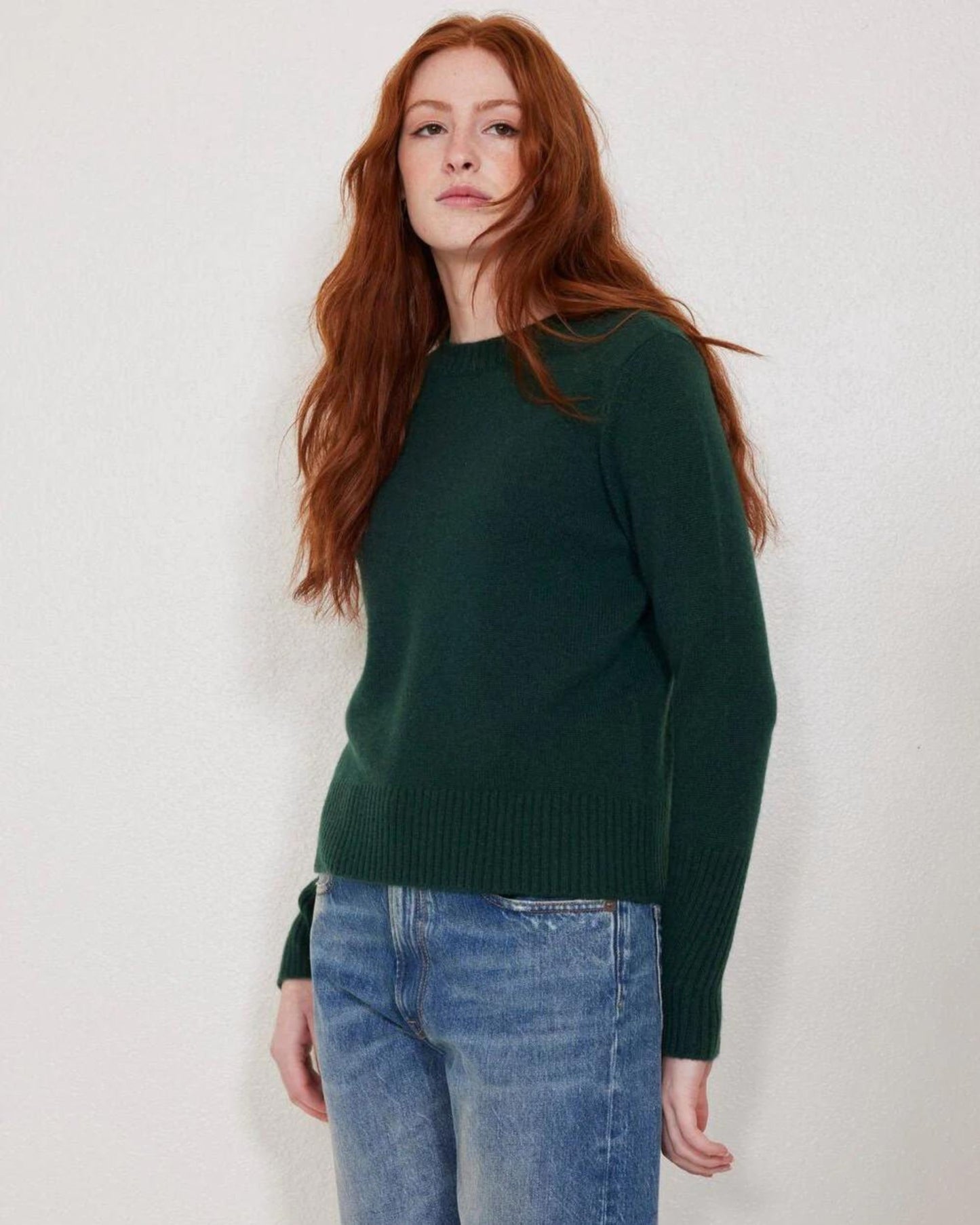 Not Monday Jane Cashmere Crewneck Jade