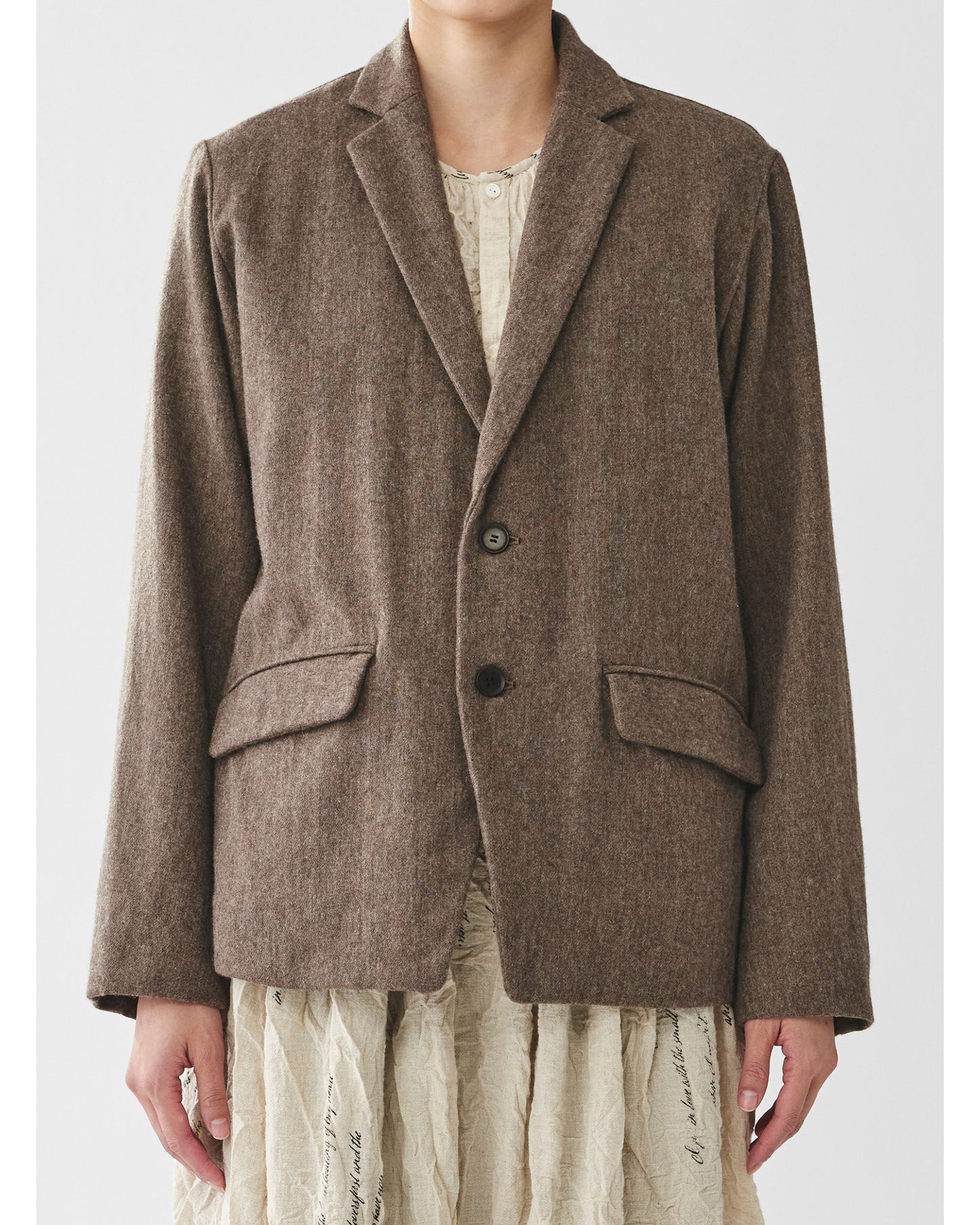 Pas de Calais Classic Wool Jacket Brown