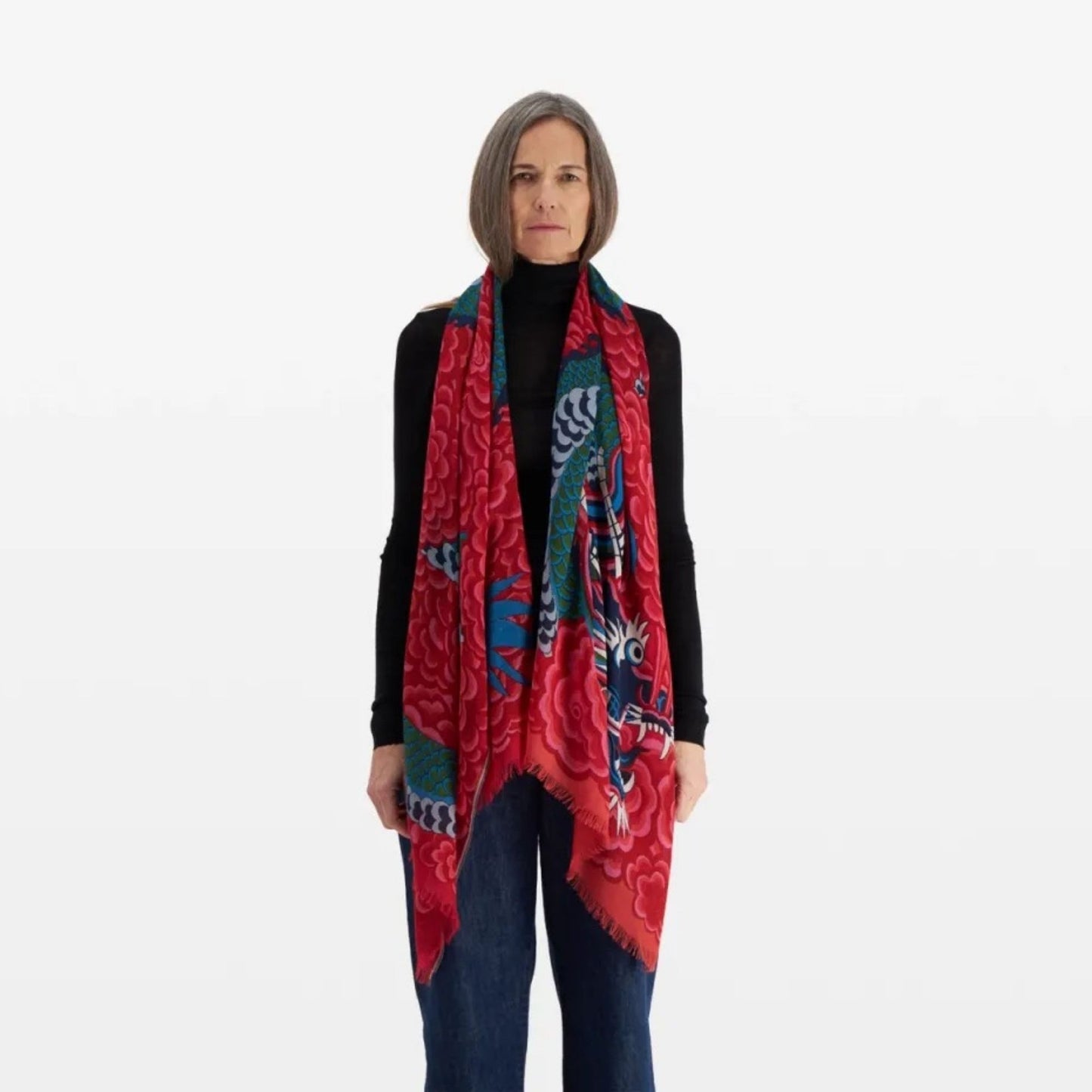 Inoui Editions Scarf 70 Dragon Fuchsia