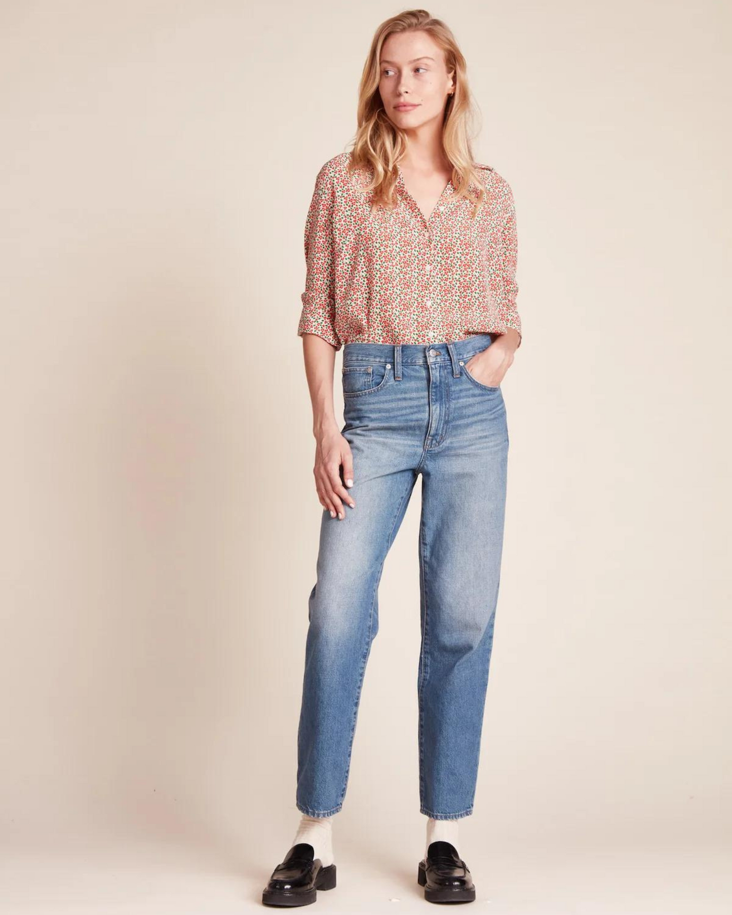 Trovata Jacquelin Shirt Carmine Ditsy