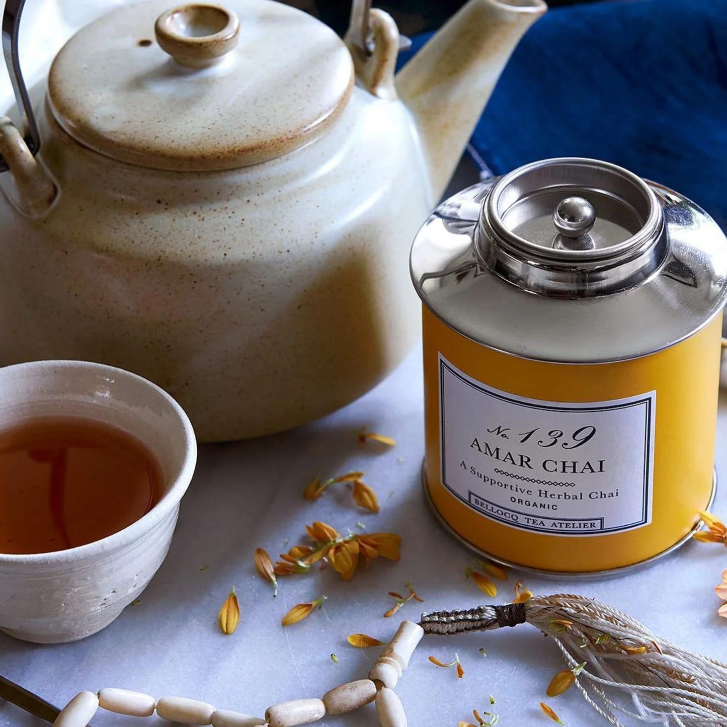 Bellocq No. 139 Amar Chai in Silver Traveler Caddy-Bellocq-Thistle Hill