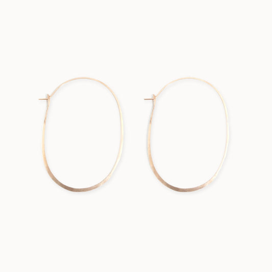 Melissa Joy Manning 14k Yellow Gold Extra Large Oval Hoop-Melissa Joy Manning-Thistle Hill