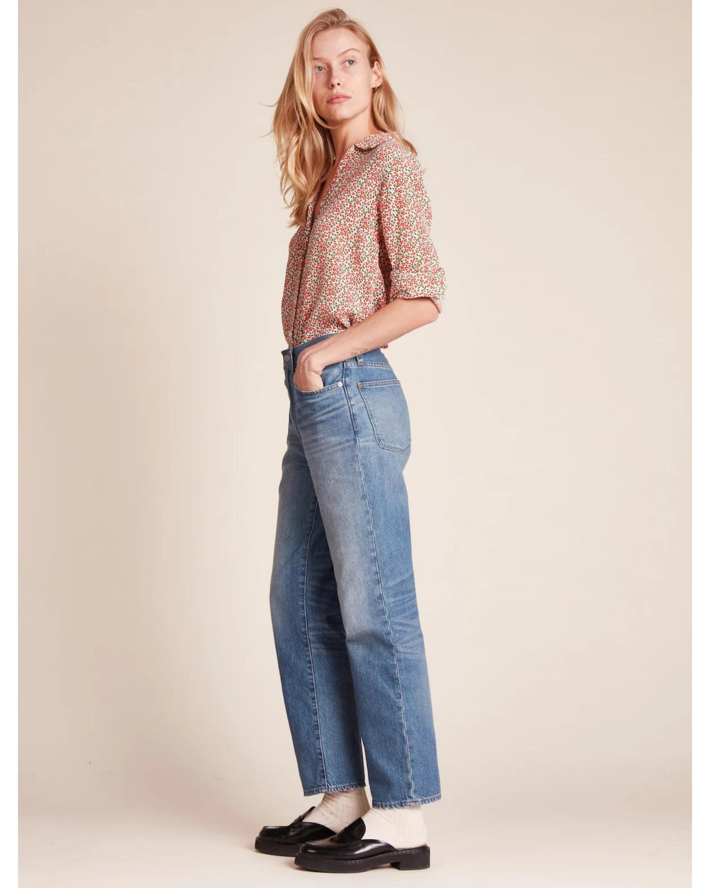 Trovata Jacquelin Shirt Carmine Ditsy