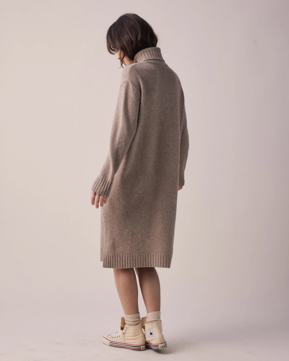 Amente Wool Turtleneck Midi Dress