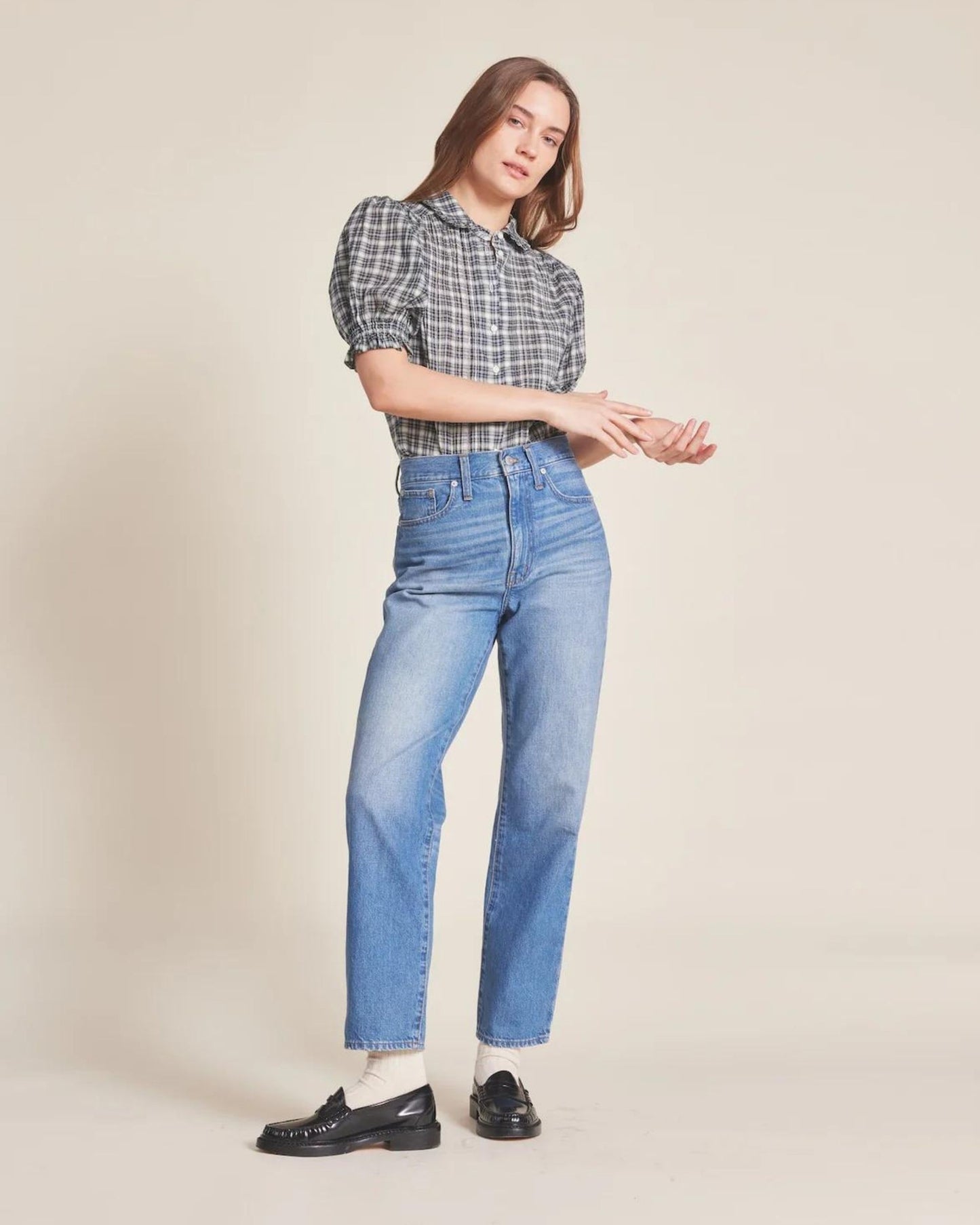 Trovata Gemma Blouse Tiburon Plaid
