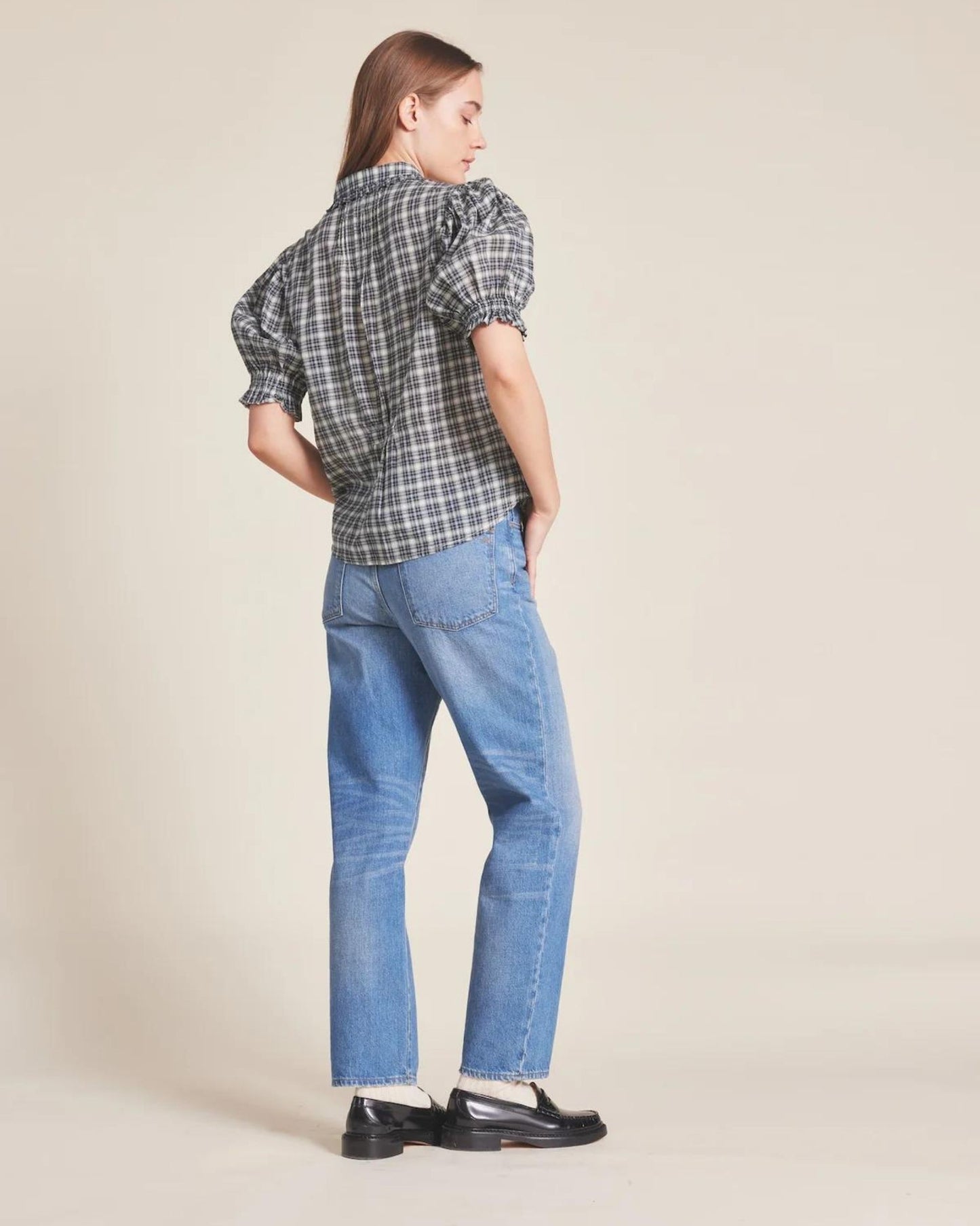 Trovata Gemma Blouse Tiburon Plaid