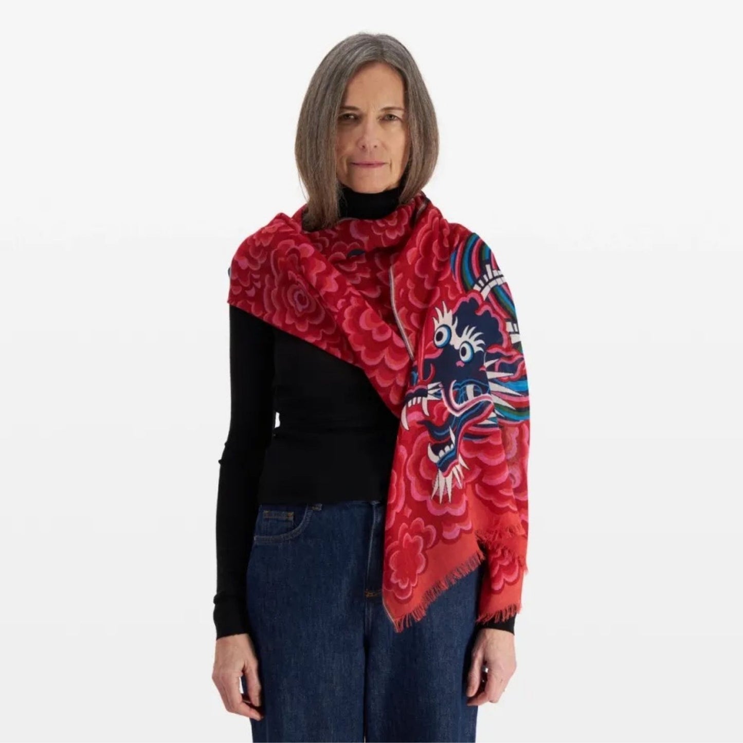 Inoui Editions Scarf 70 Dragon Fuchsia
