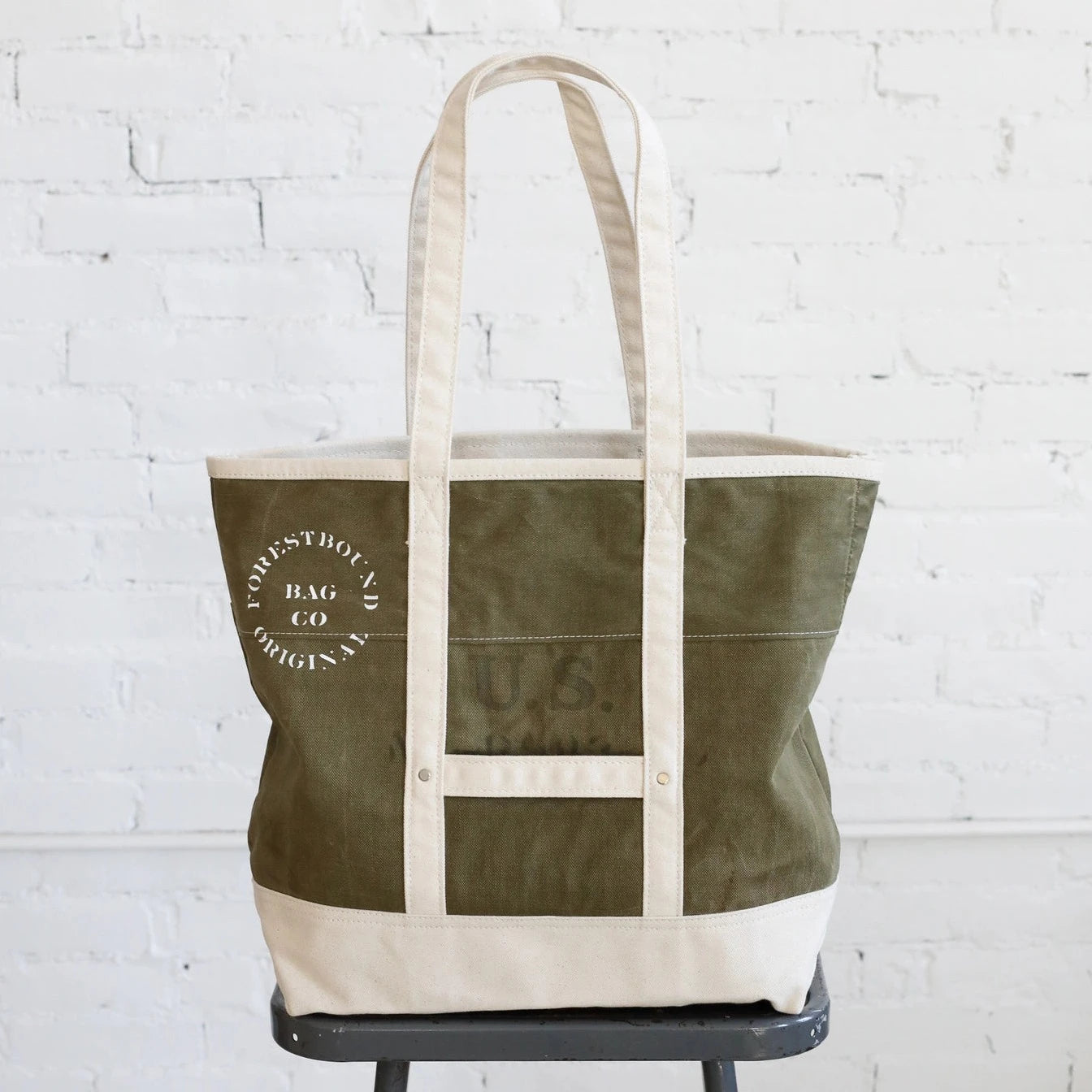 Forestbound 1940's Era Reclaimed Canvas Market Tote-Forestbound-Thistle Hill