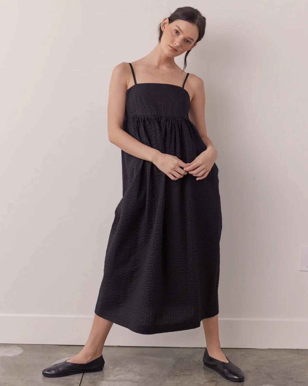 Amente Cami Midi Dress Black-Amente-Thistle Hill