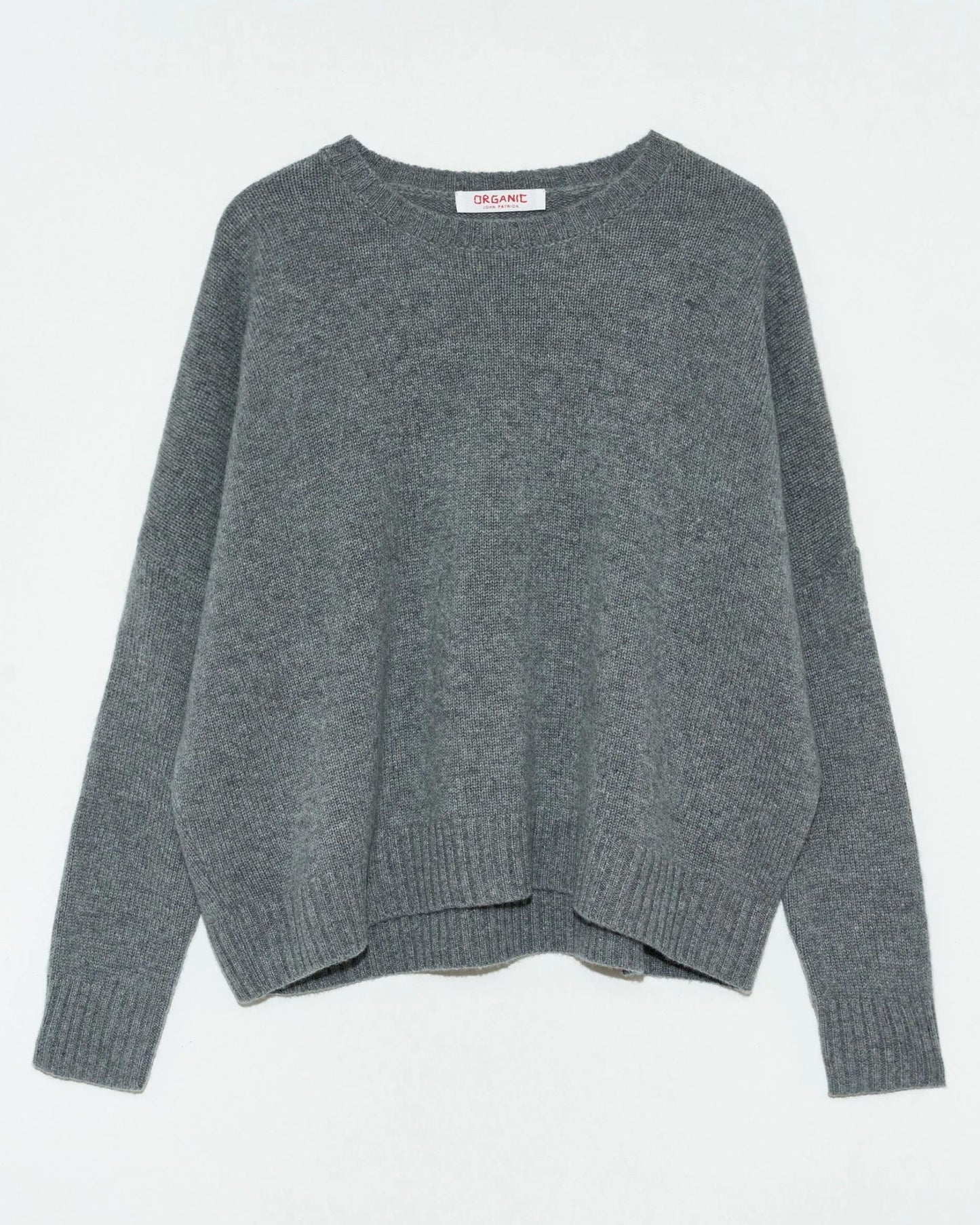 Organic by John Patrick Cashmere Wide Pullover Grey Melange