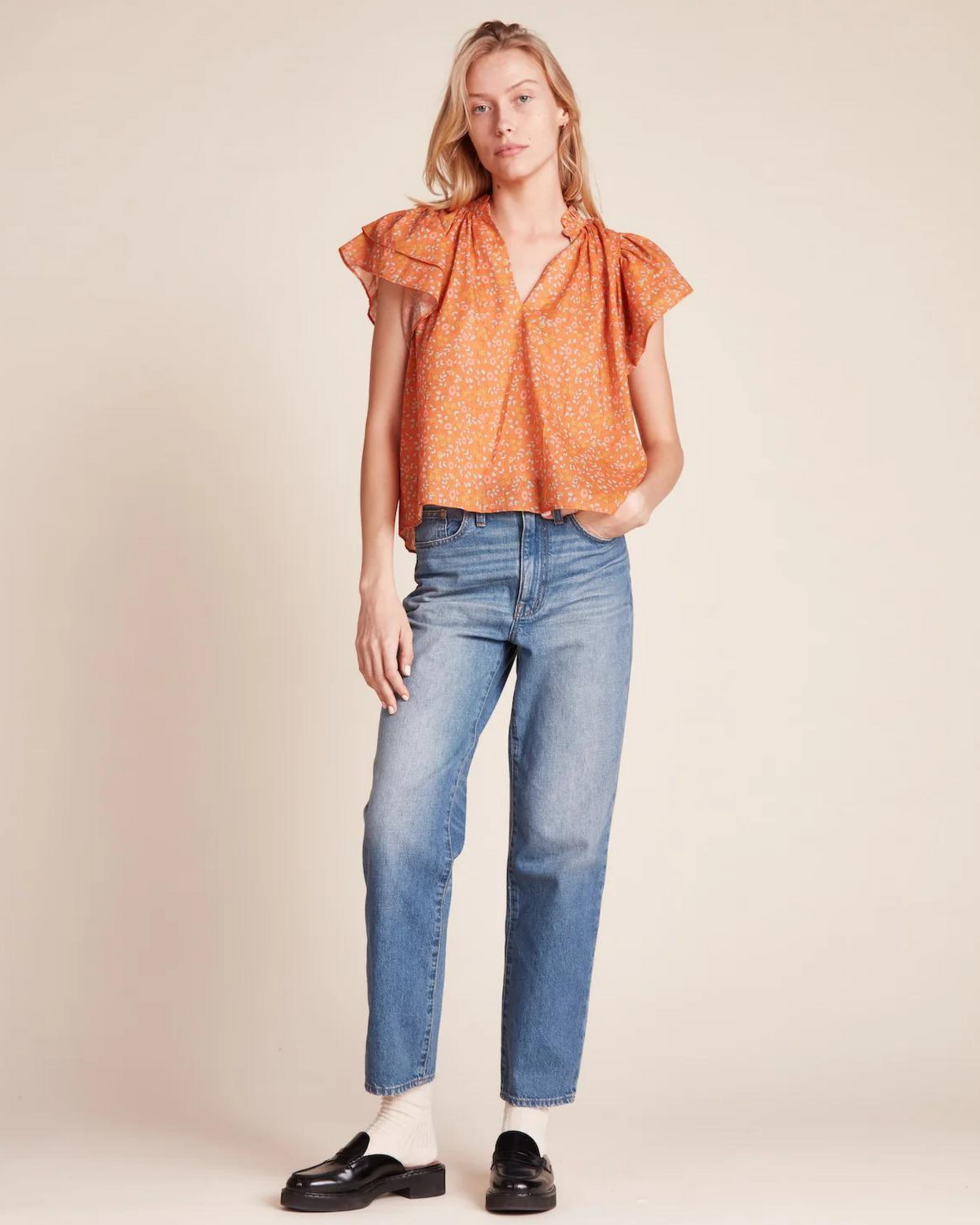 Trovata Clover Blouse Tumeric Ivy