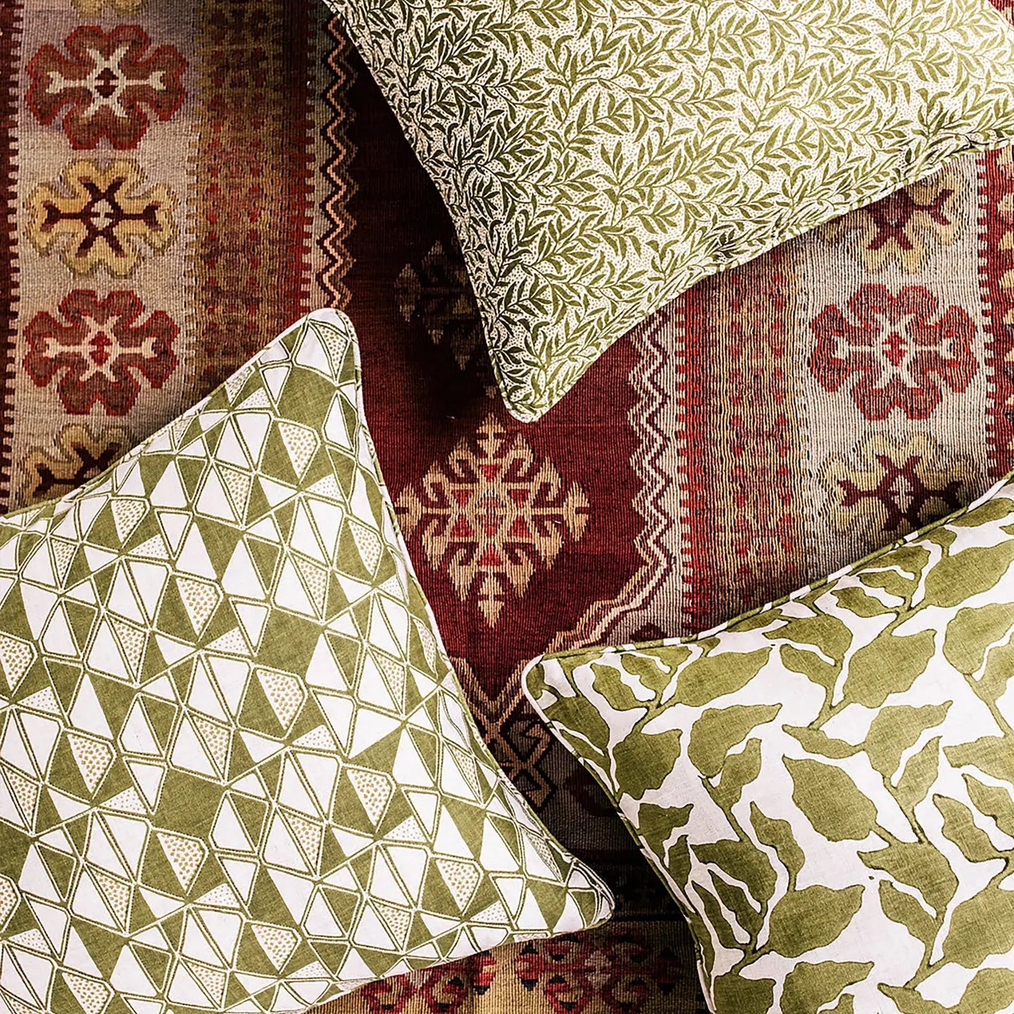 Walter G Granada Moss Linen Cushion-Walter G-Thistle Hill