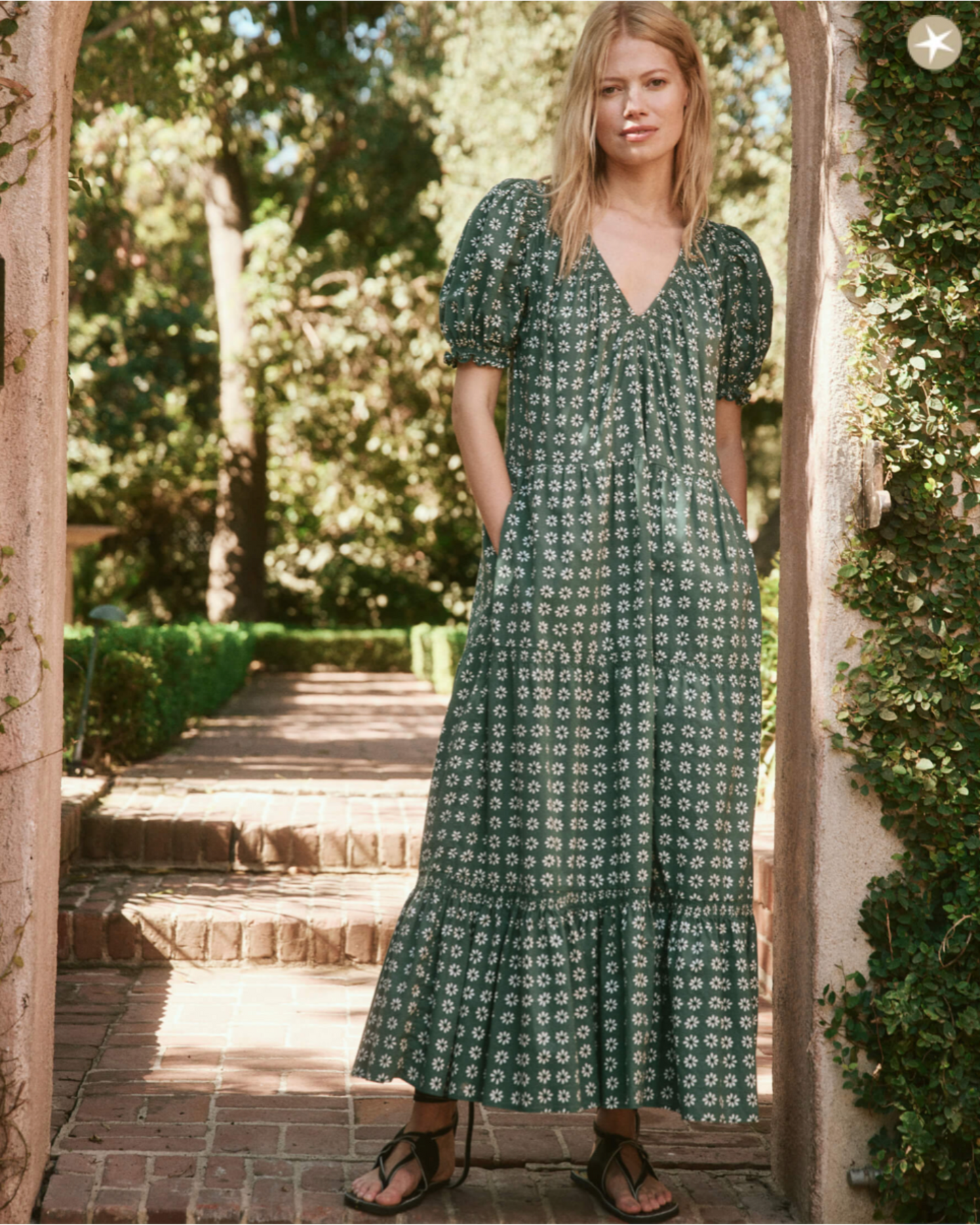 The Great Dakota Dress Palm Leaf Floral