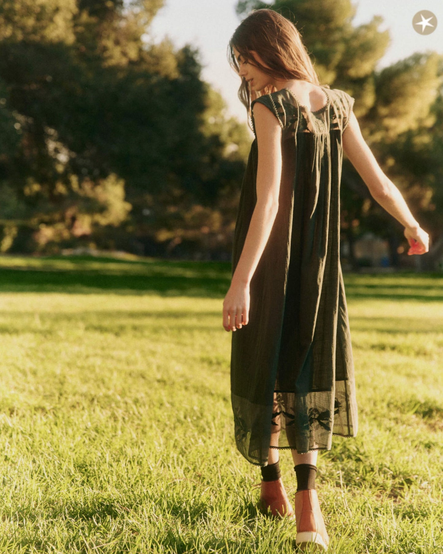 The Great Dawn Dress Vintage Moss