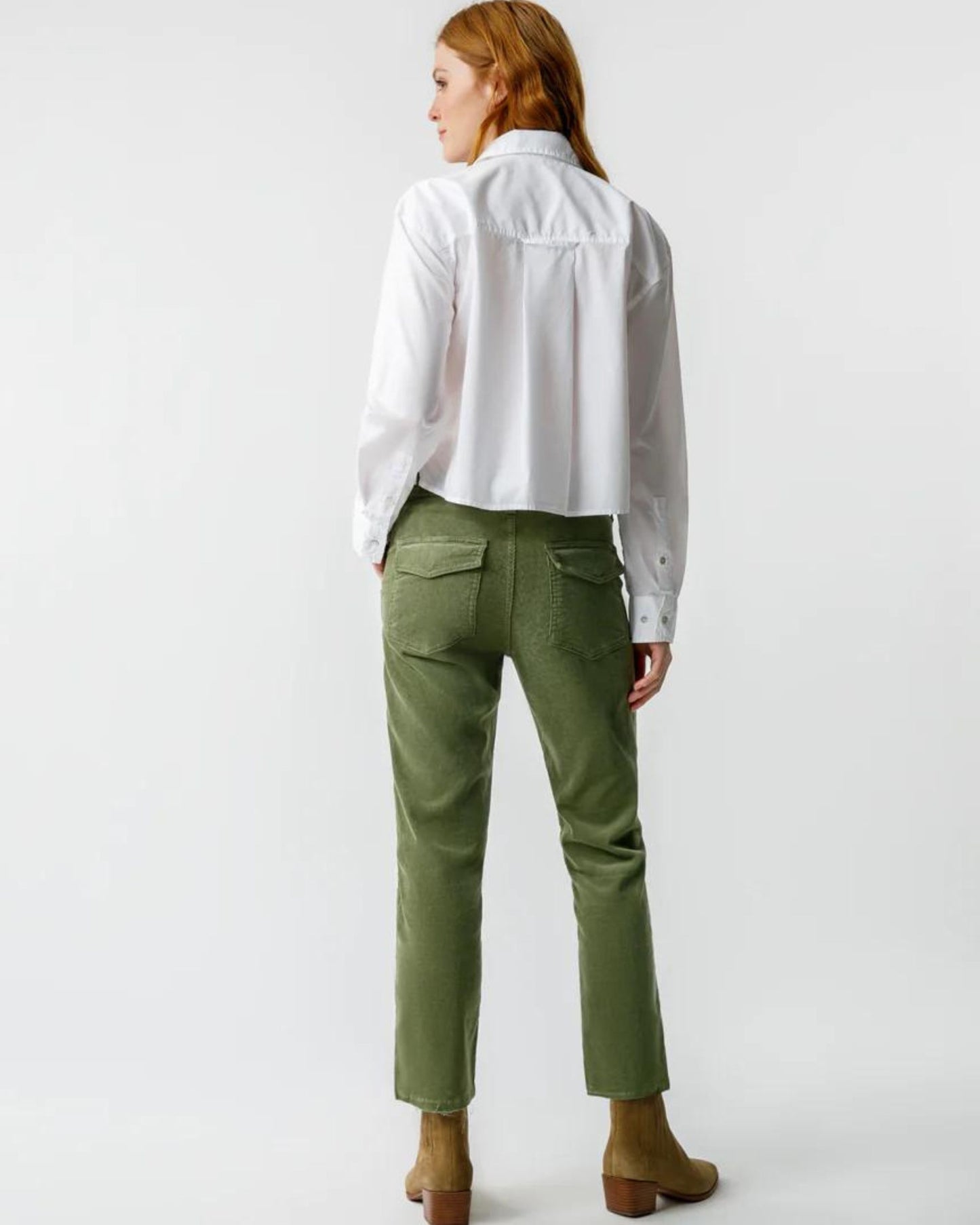AMO Corduroy Easy Army Trouser Tea Leaf