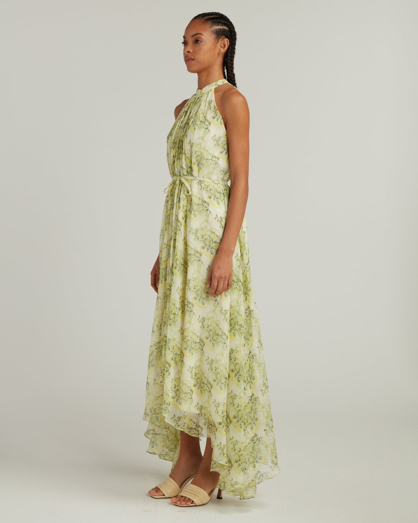 Saloni Irinia Dress Terrarium Lemon