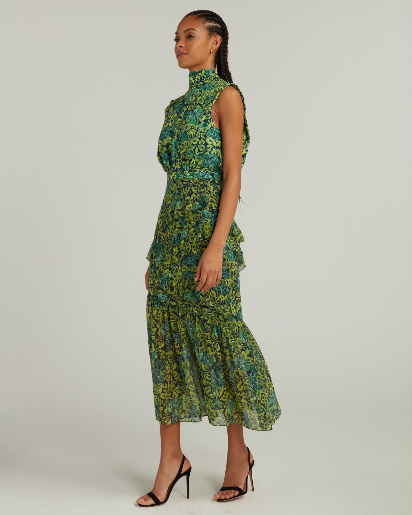 Saloni Fleur Dress Woodland