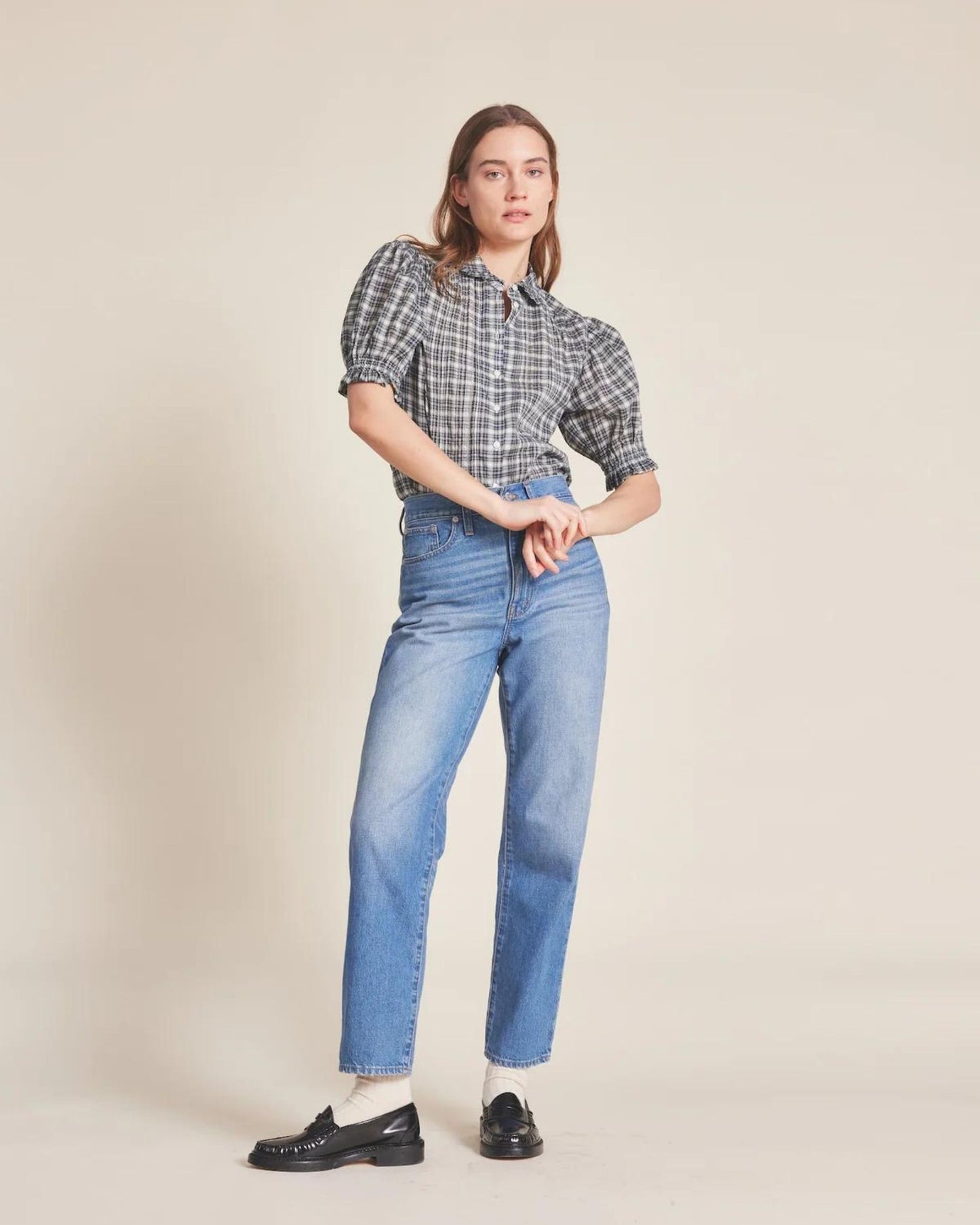 Trovata Gemma Blouse Tiburon Plaid
