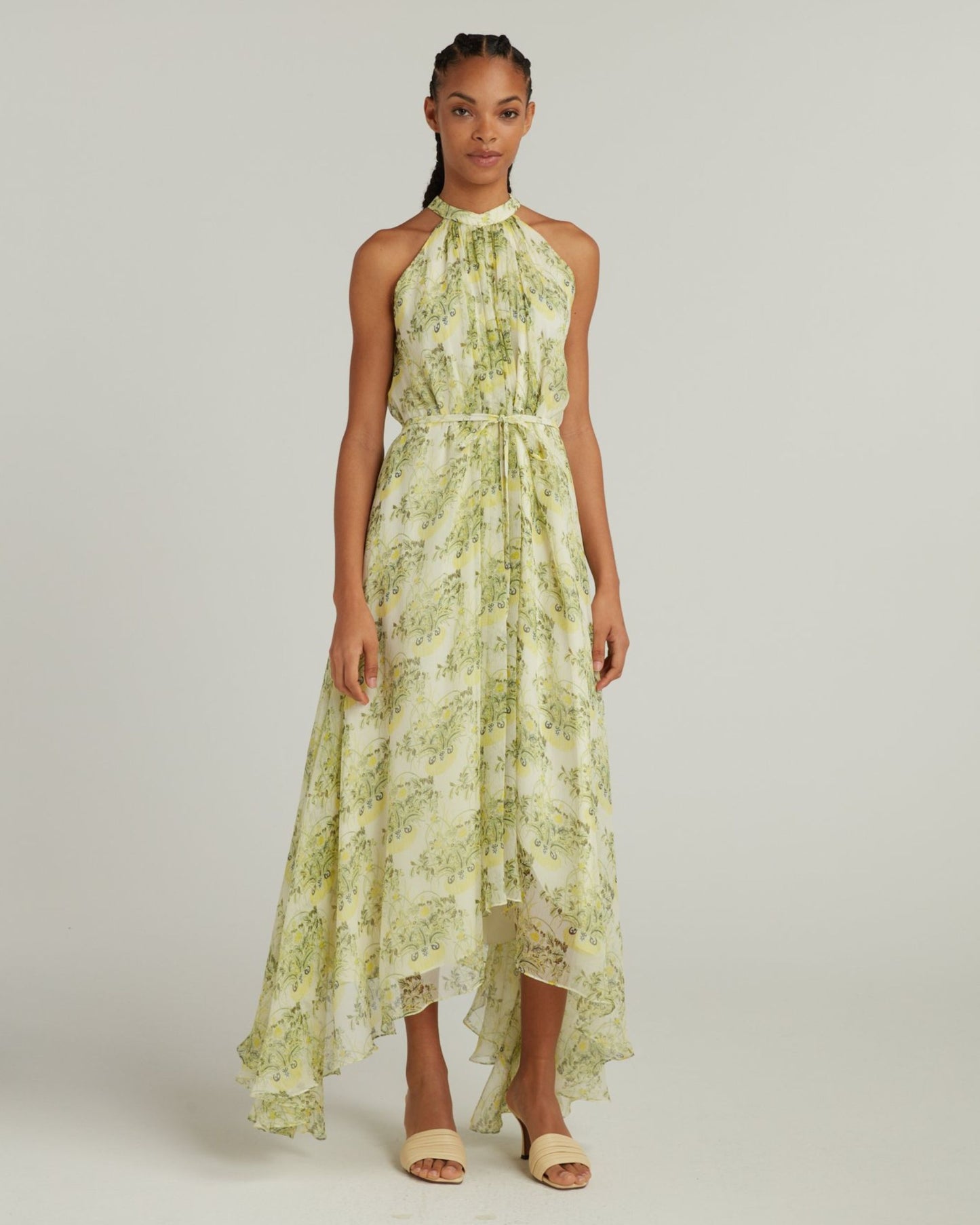 Saloni Irinia Dress Terrarium Lemon