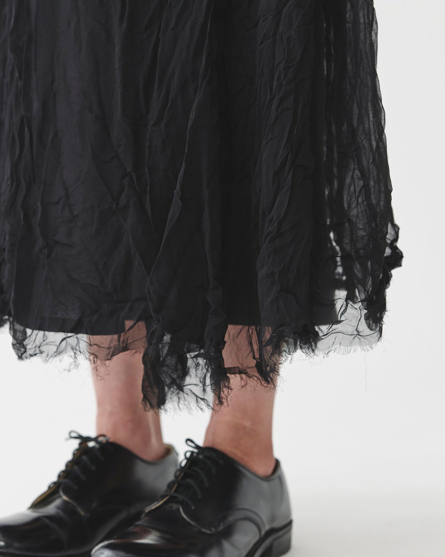 Pas de Calais Flock Print Skirt Black Cupro
