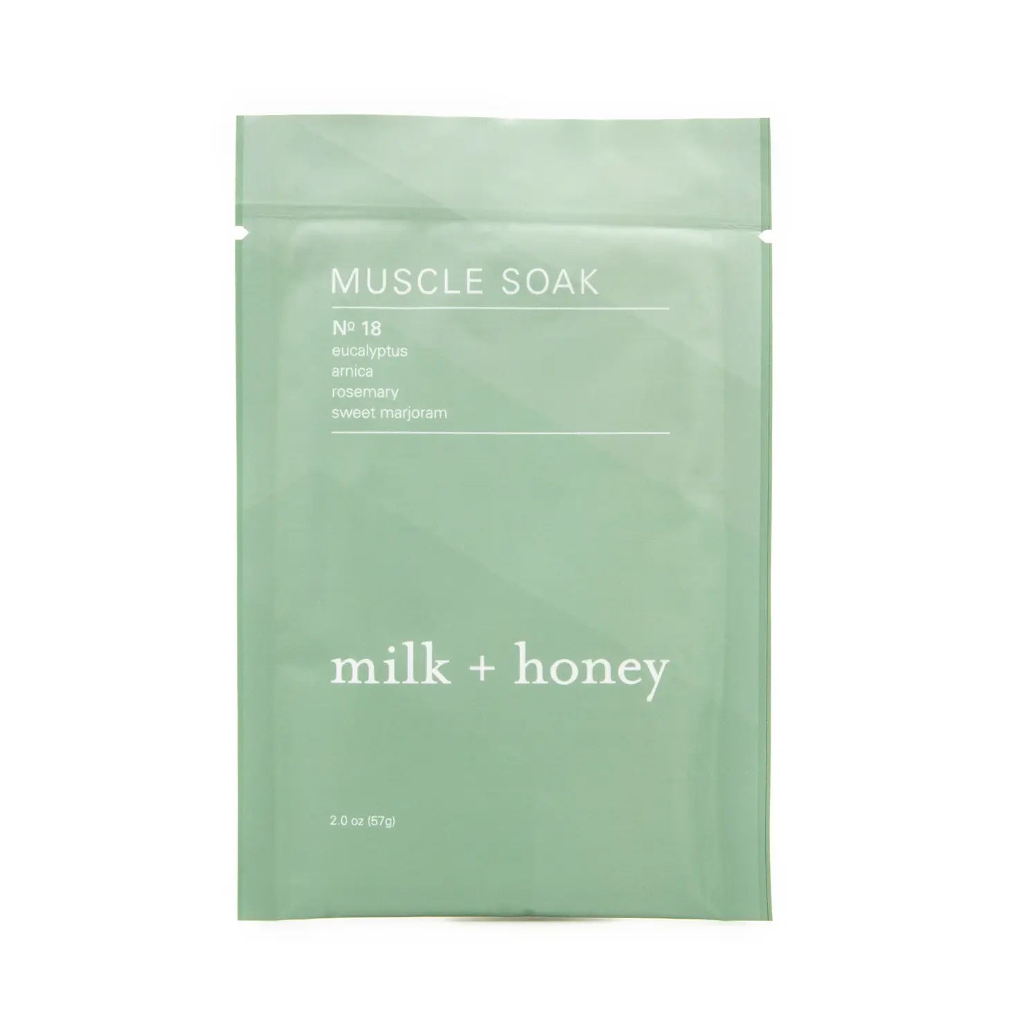Milk + Honey Muscle Soak Nº 18: Eucalyptus, Arnica, Rosemary, Sweet Marjoram Pouch-Milk + Honey-Thistle Hill