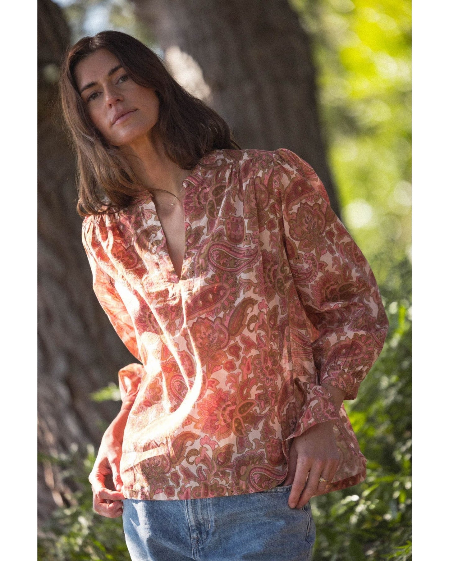 Trovata Bailey Blouse Autumn Paisley