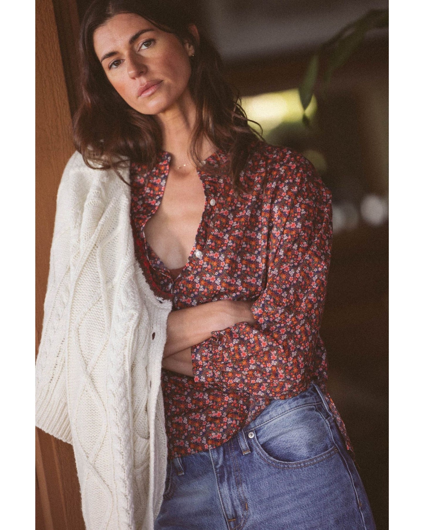Trovata Lily Blouse Cardinal Ditsy