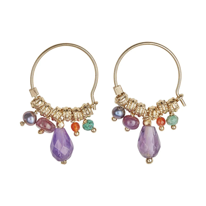 5 Octobre Iva Amethyst Earrings-5 Octobre-Thistle Hill