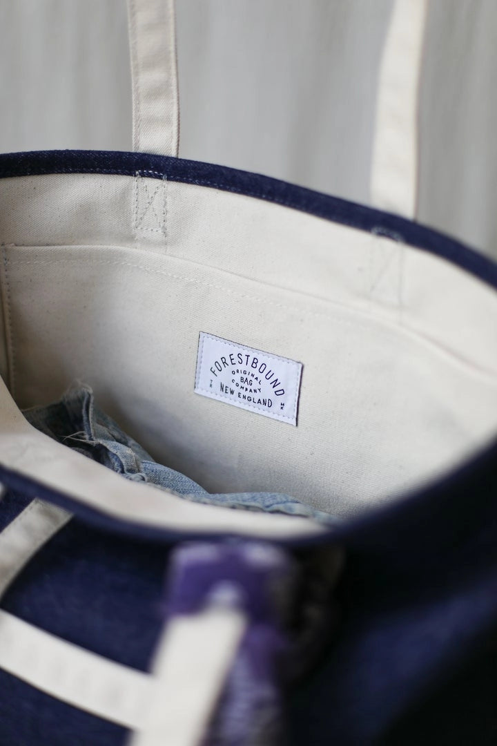 Forestbound Reclaimed Denim Market Tote-Forestbound-Thistle Hill