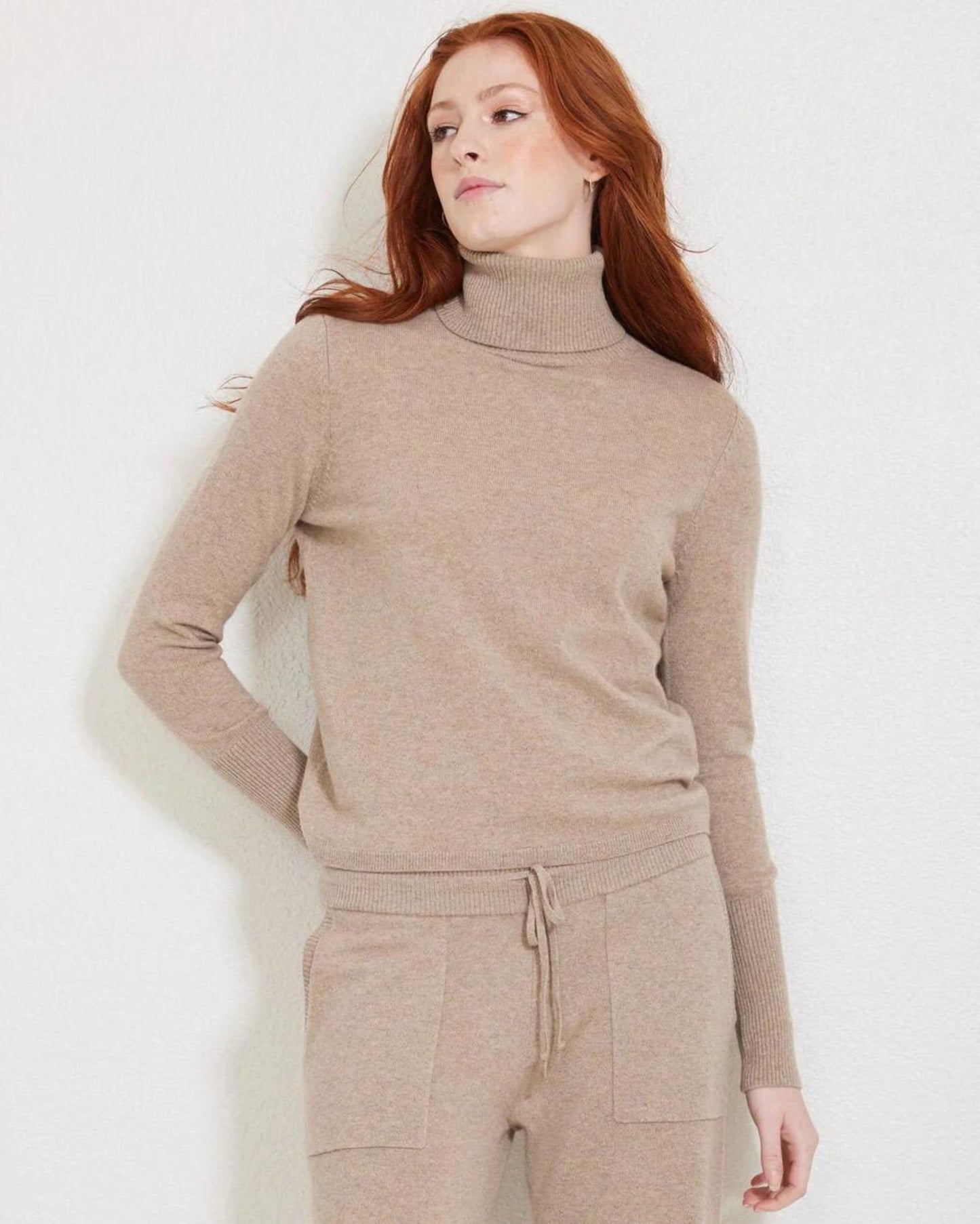 Not Monday Hayden Cashmere Turtleneck Latte-Not Monday-Thistle Hill