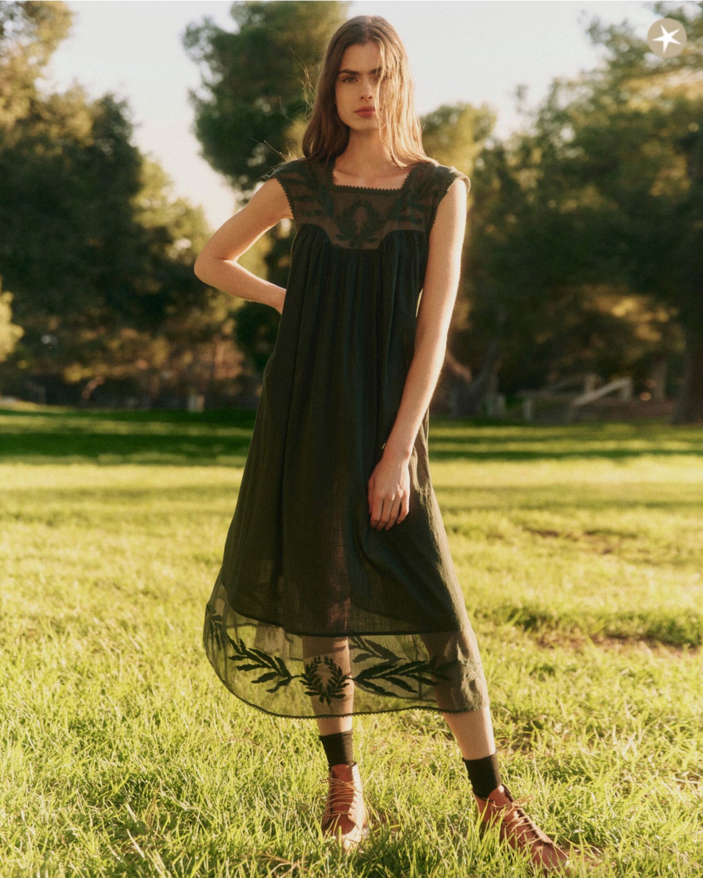 The Great Dawn Dress Vintage Moss