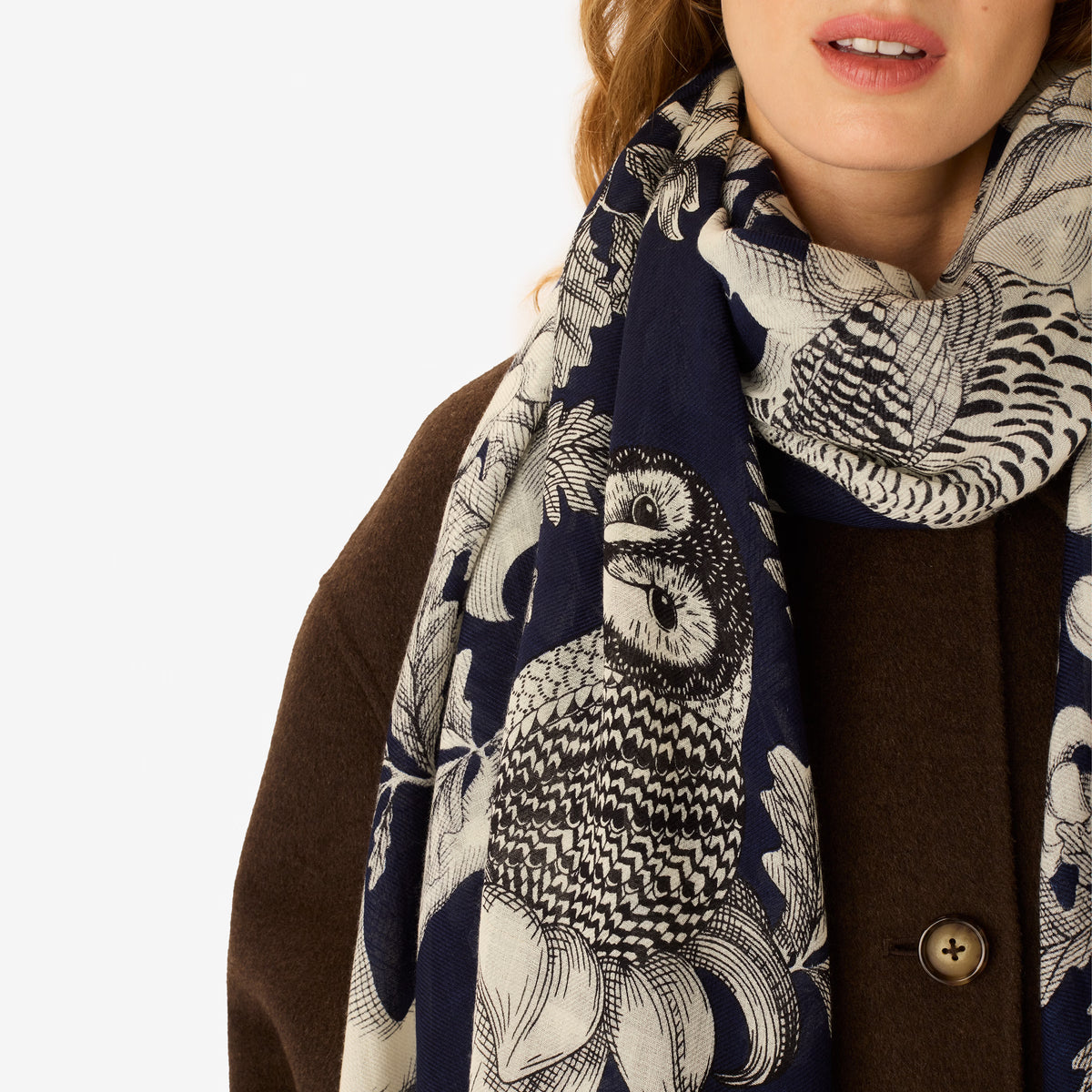Inoui Editions Scarf 100 Archimede Navy Scarf-Inoui Editions-Thistle Hill