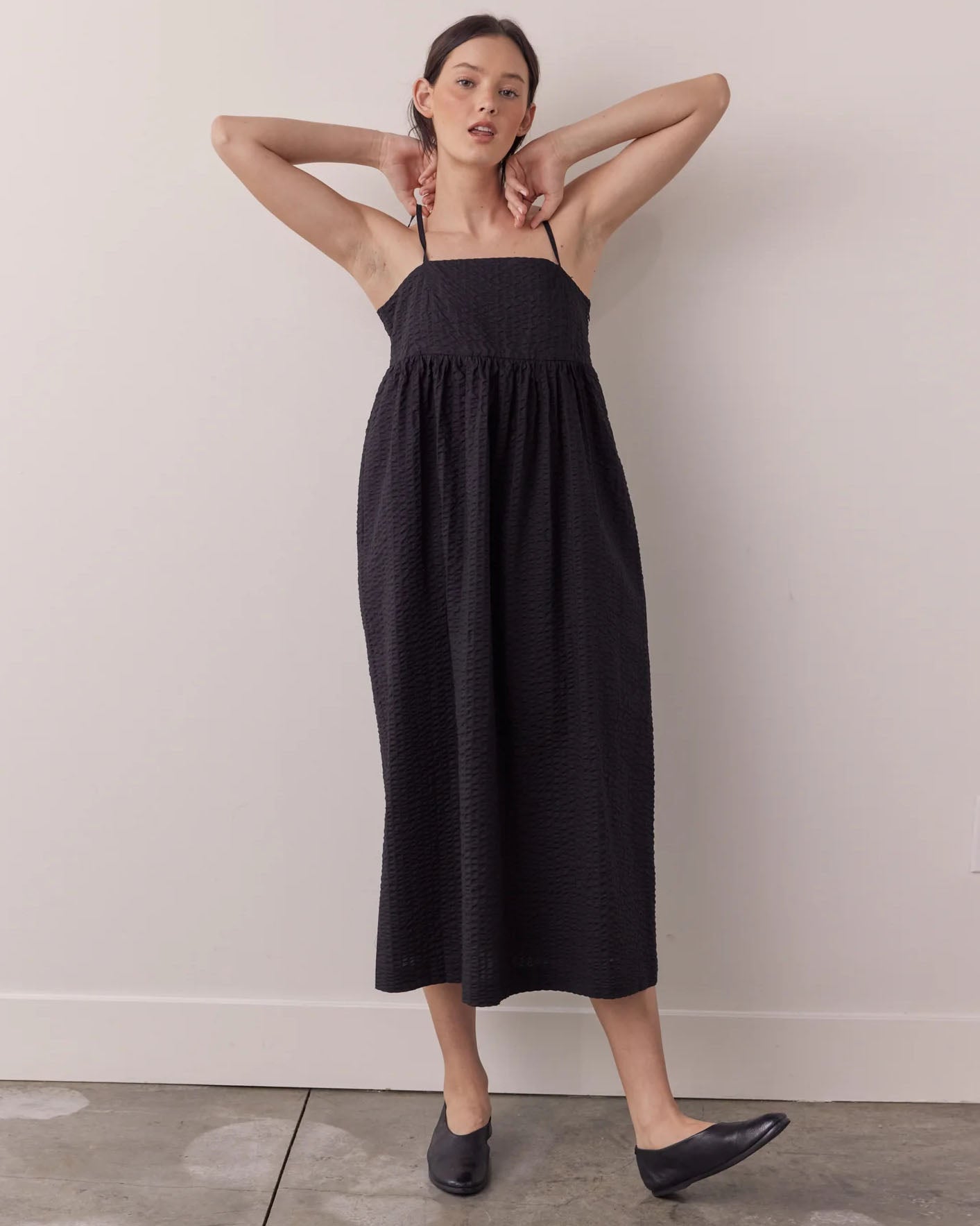 Amente Cami Midi Dress Black-Amente-Thistle Hill