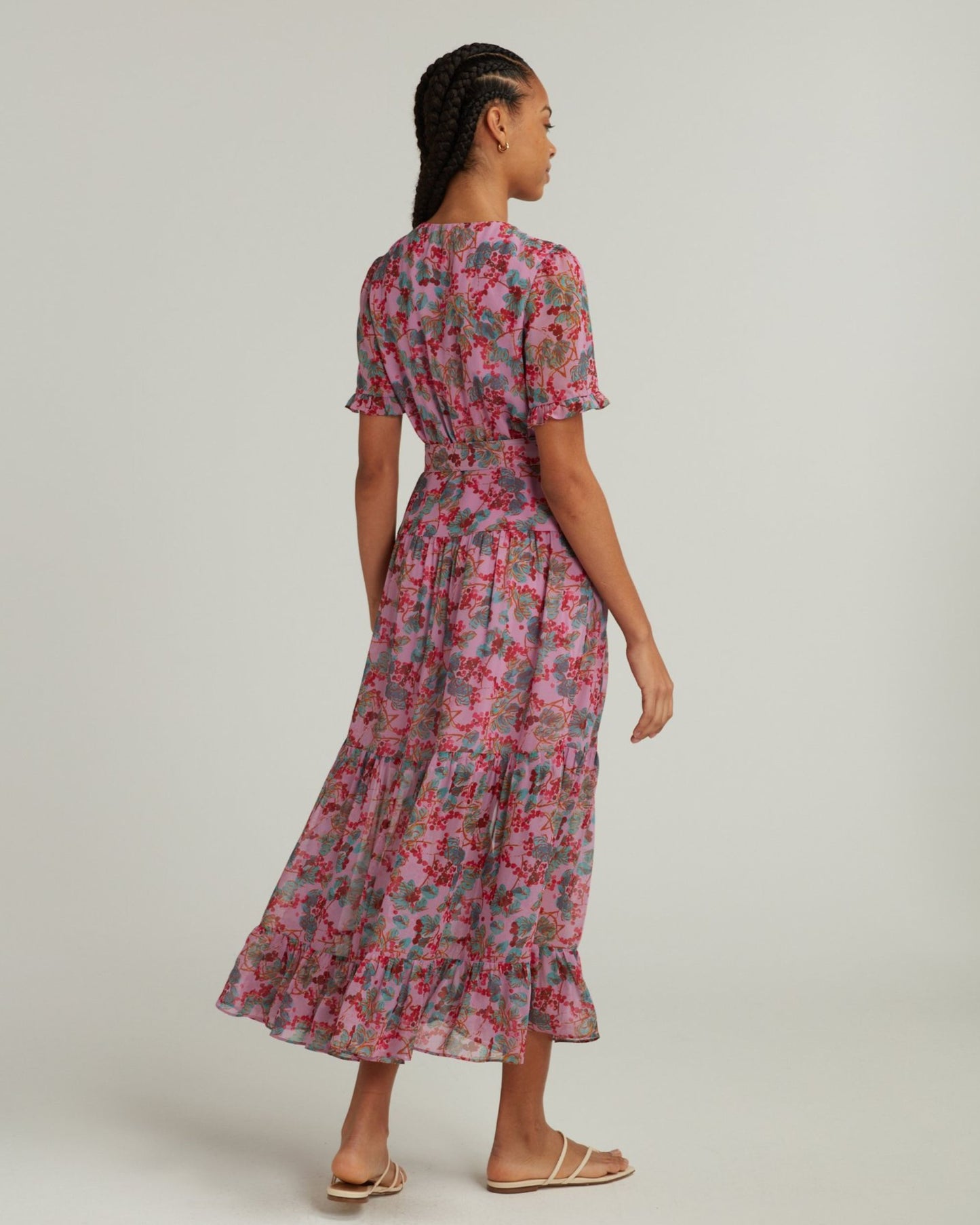 Saloni Sophie Dress Mulberry Blush