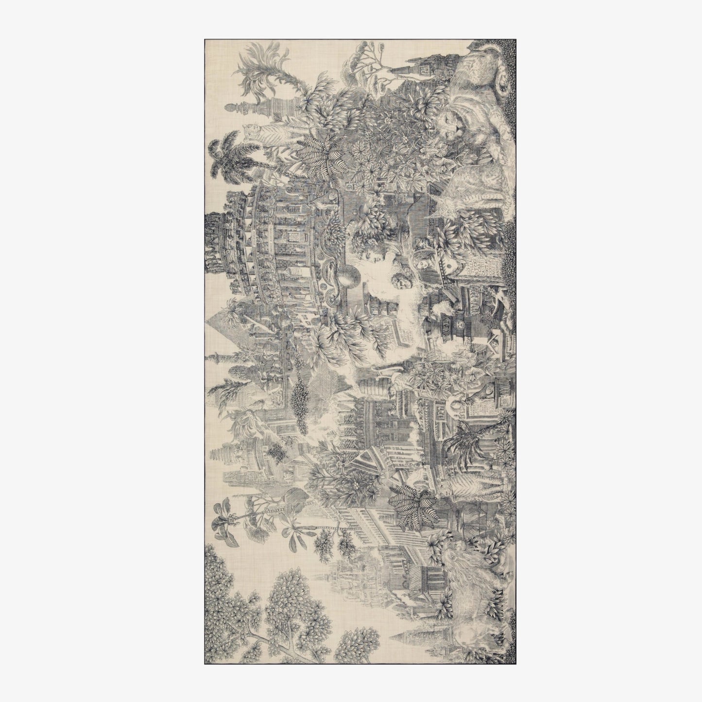 Inoui Editions Scarf 100 Wool Silk Piranesi Black-Inoui Editions-Thistle Hill