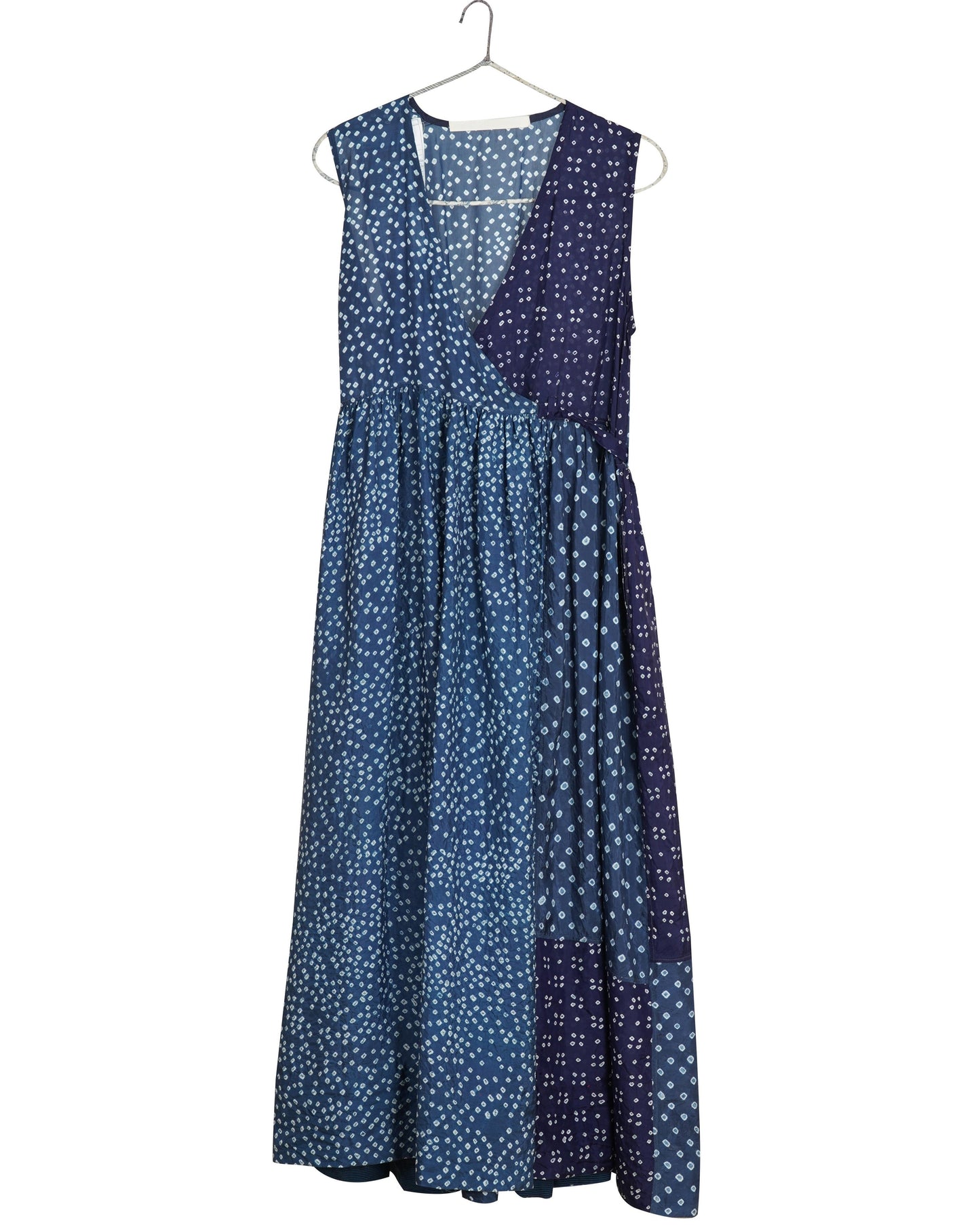 Injiri Indigo Silk Wrap Dress-Injiri-Thistle Hill