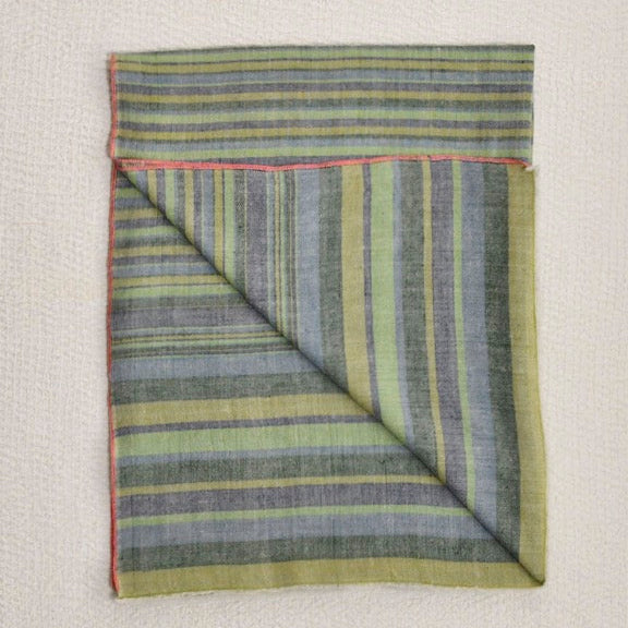 Maku Keya Green Stripe Scarf-Maku-Thistle Hill