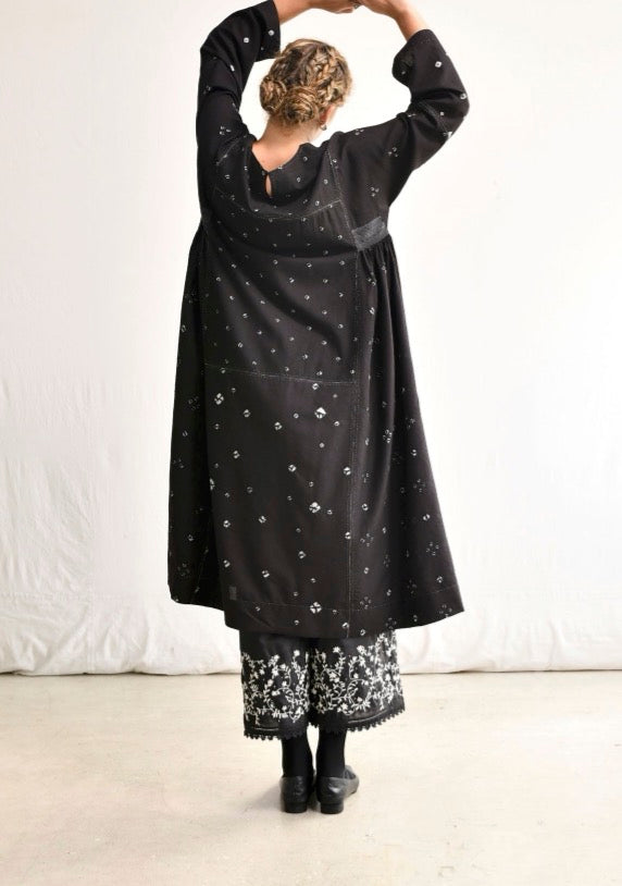 Maku Marina Black with Embroidered Blue Dress-Maku-Thistle Hill