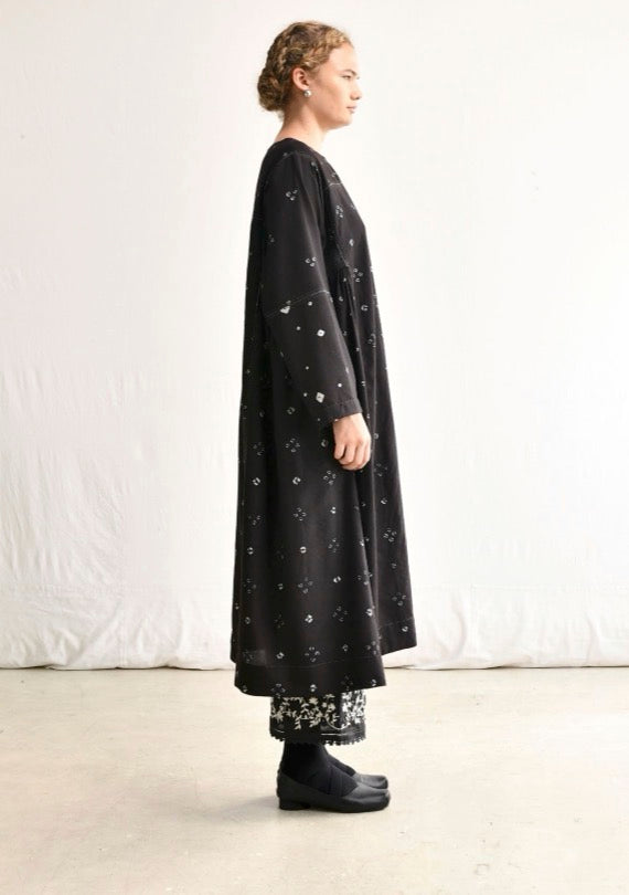 Maku Marina Black with Embroidered Blue Dress-Maku-Thistle Hill
