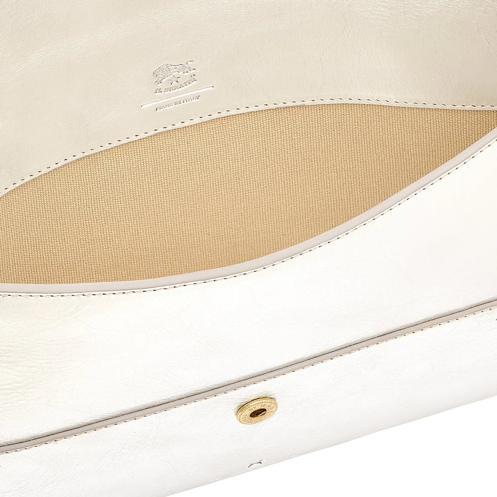 Il Bisonte Clutch Esperia Silver Brass Hardware-Il Bisonte-Thistle Hill