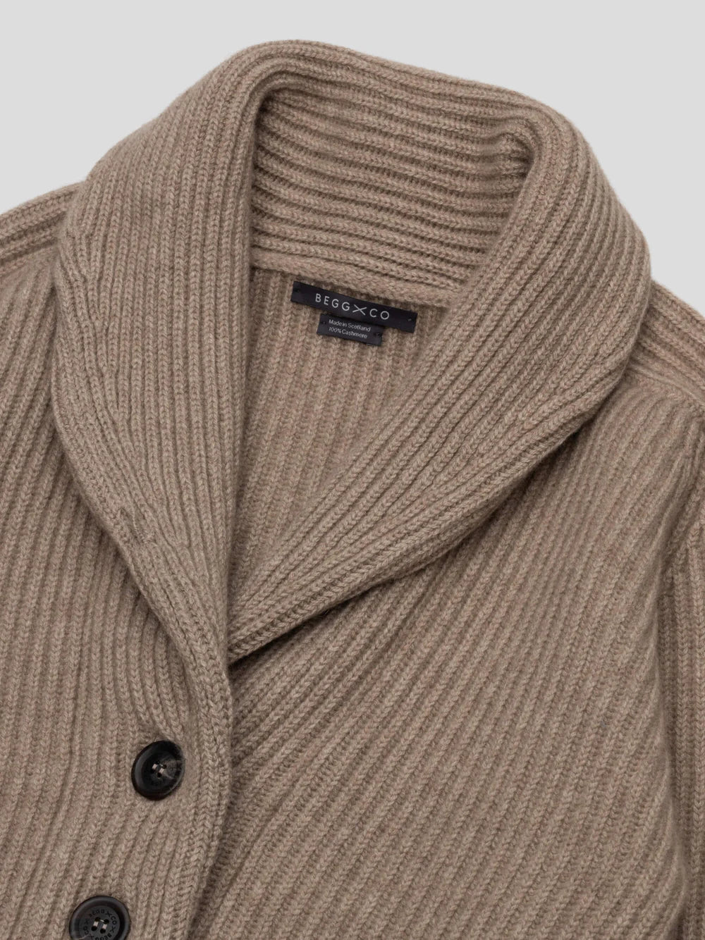 Begg x Co Mini Yacht Cardigan Brown Undyed-Begg x Co-Thistle Hill