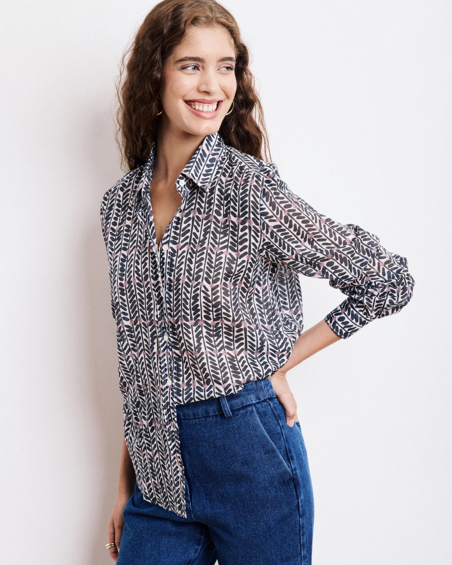 Hartford Woven Shirt Coraz Blue-Hartford-Thistle Hill