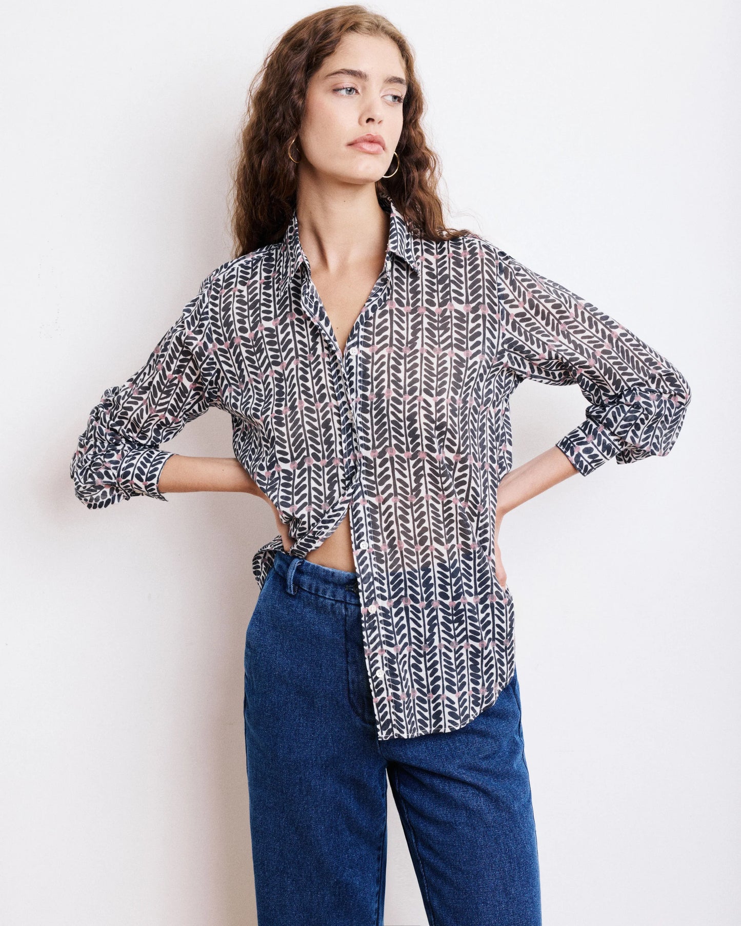 Hartford Woven Shirt Coraz Blue-Hartford-Thistle Hill