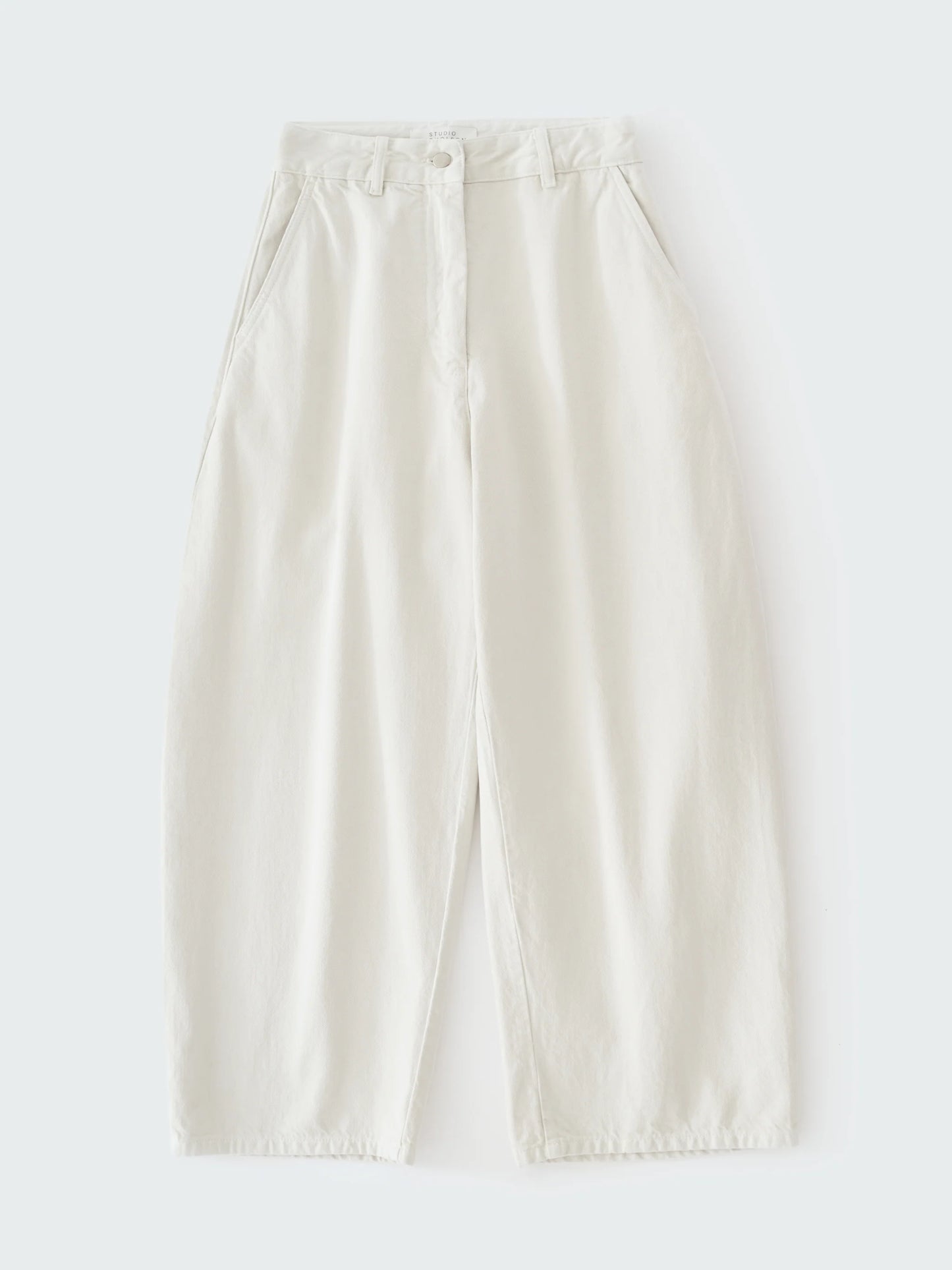 Studio Nicholson Chalco Denim Wide Crop Pant Ice-Studio Nicholson-Thistle Hill